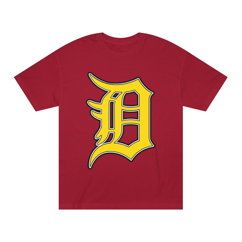 DETROIT RAVERS | BIG GOLD D | MEDIUM WEIGHT (206GSM) T-SHIRT