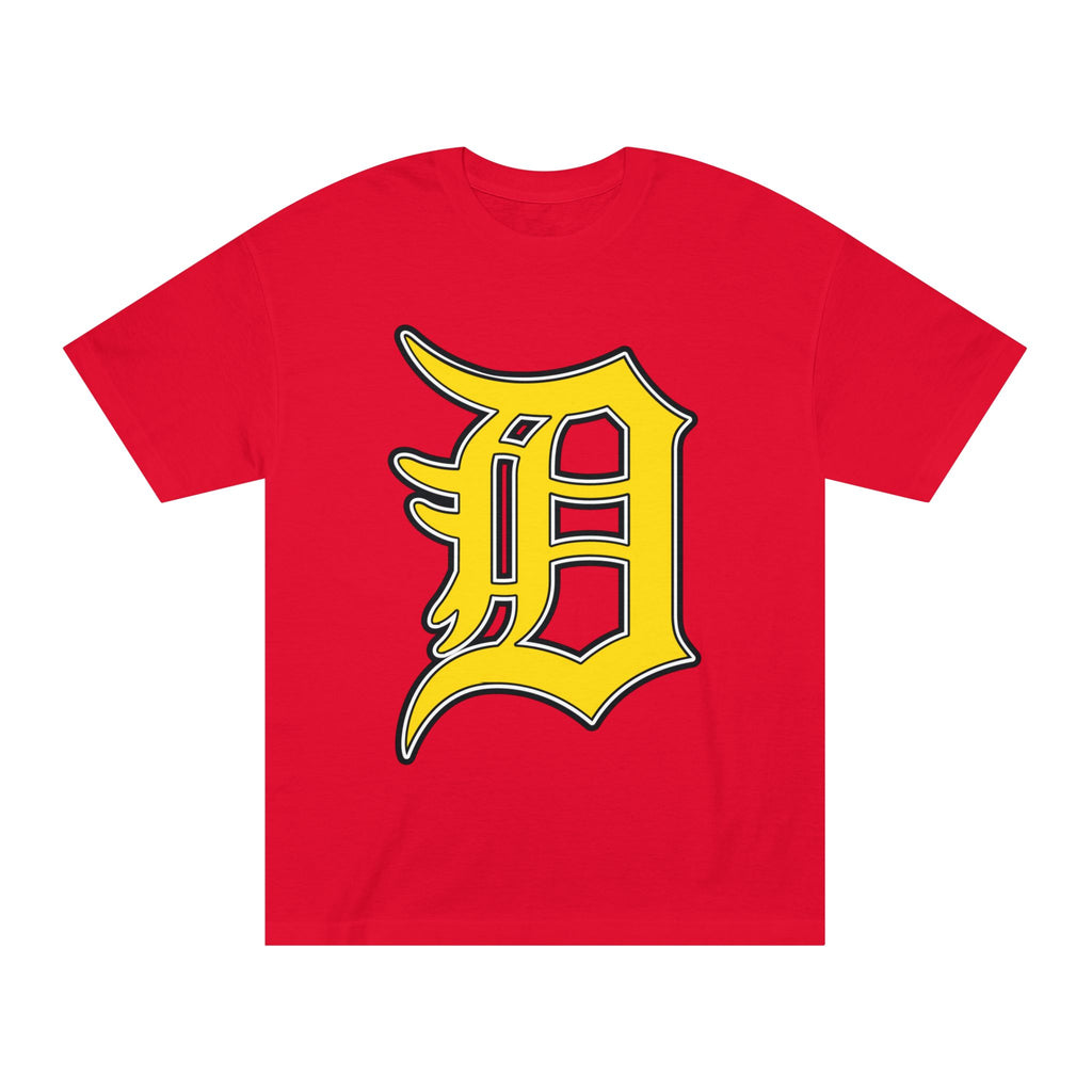 DETROIT RAVERS | BIG GOLD D | MEDIUM WEIGHT (206GSM) T-SHIRT