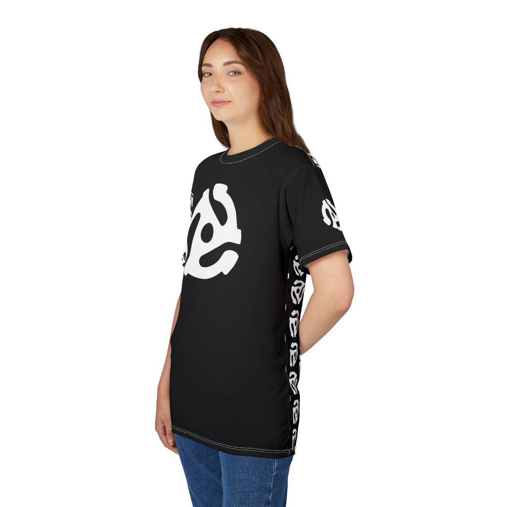 45 | Adapter Tee |  White on Black T‑Shirt