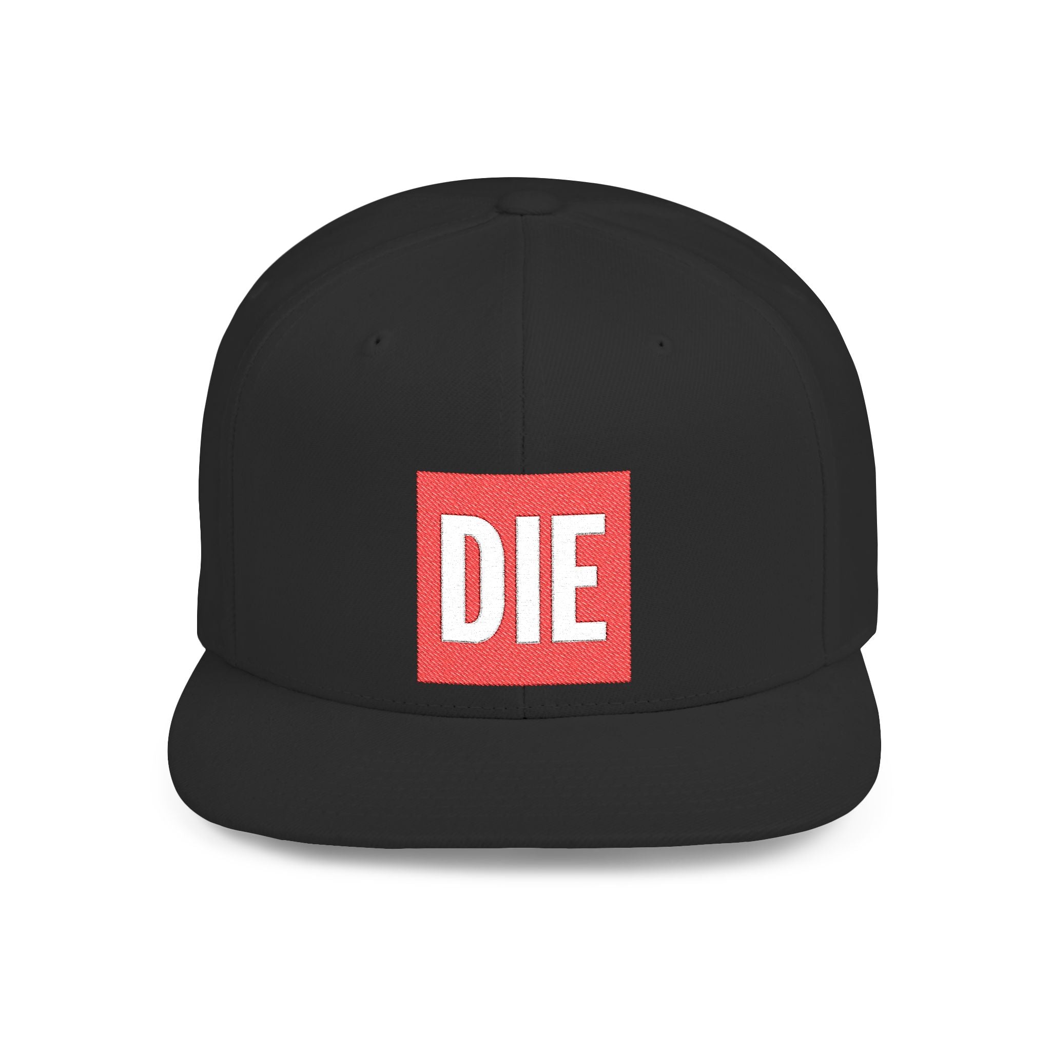 DIE | RED SQ. MED CROWN | SNAPBACK HAT (YUPONG 6089M)
