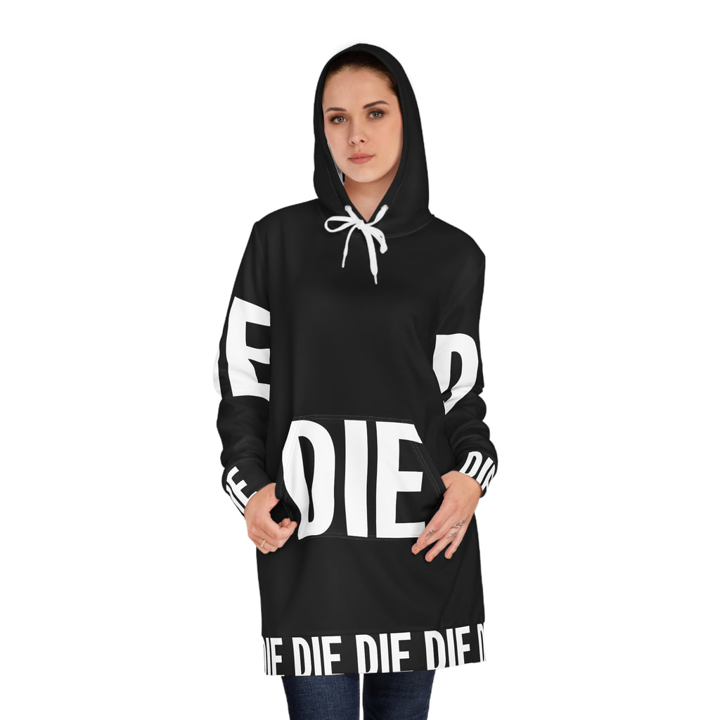 DIE | WHT/BLK | (AOP) HOODIE DRESS