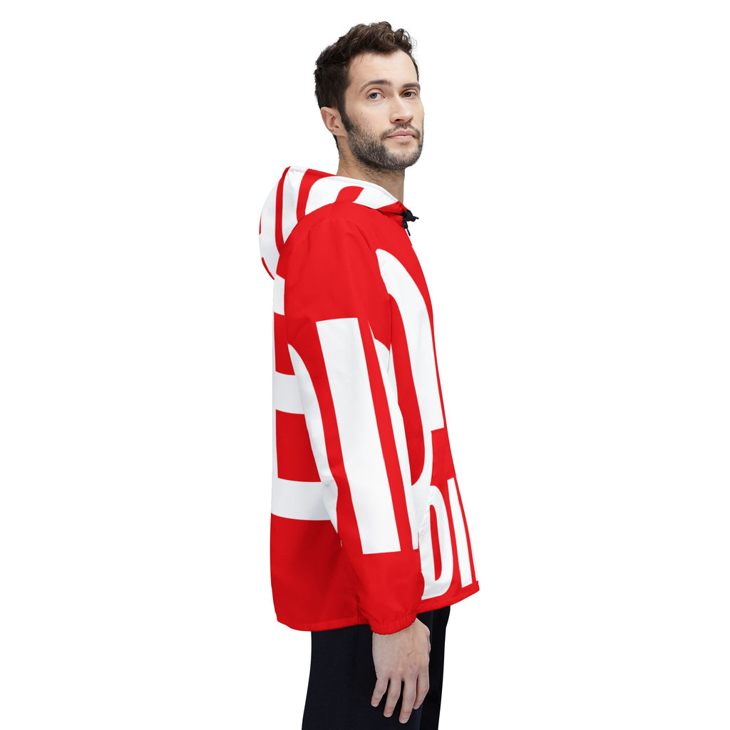 DIE | White on Red | BOLD Windbreaker Jacket (AOP)