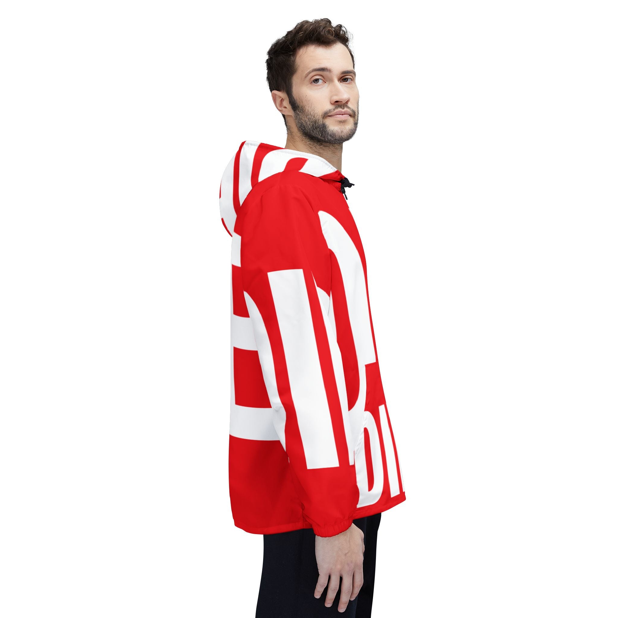 DIE | White on Red | BOLD Windbreaker Jacket (AOP)