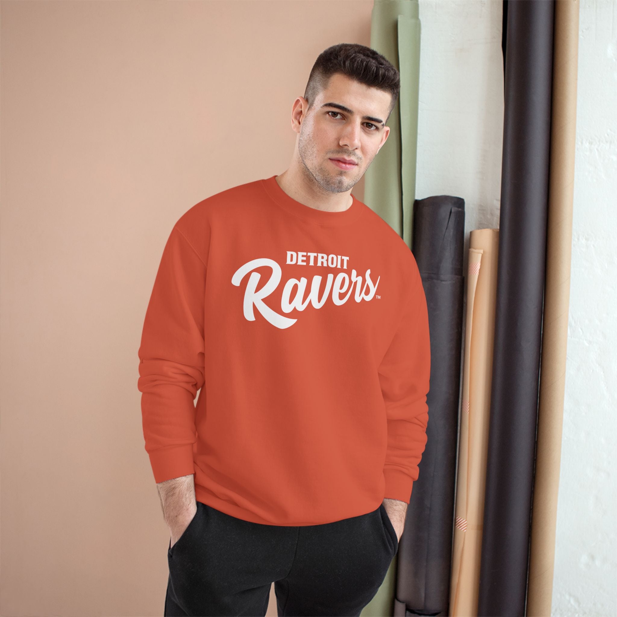 DETROIT RAVERS | SMALL D | CREWNECK SWEATER (CHAMPION)