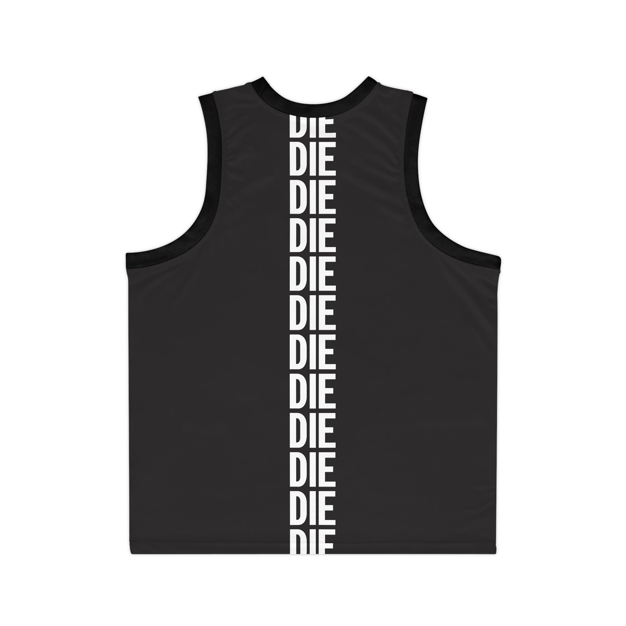 DIE | White on Red | Basketball Jersey (AOP)