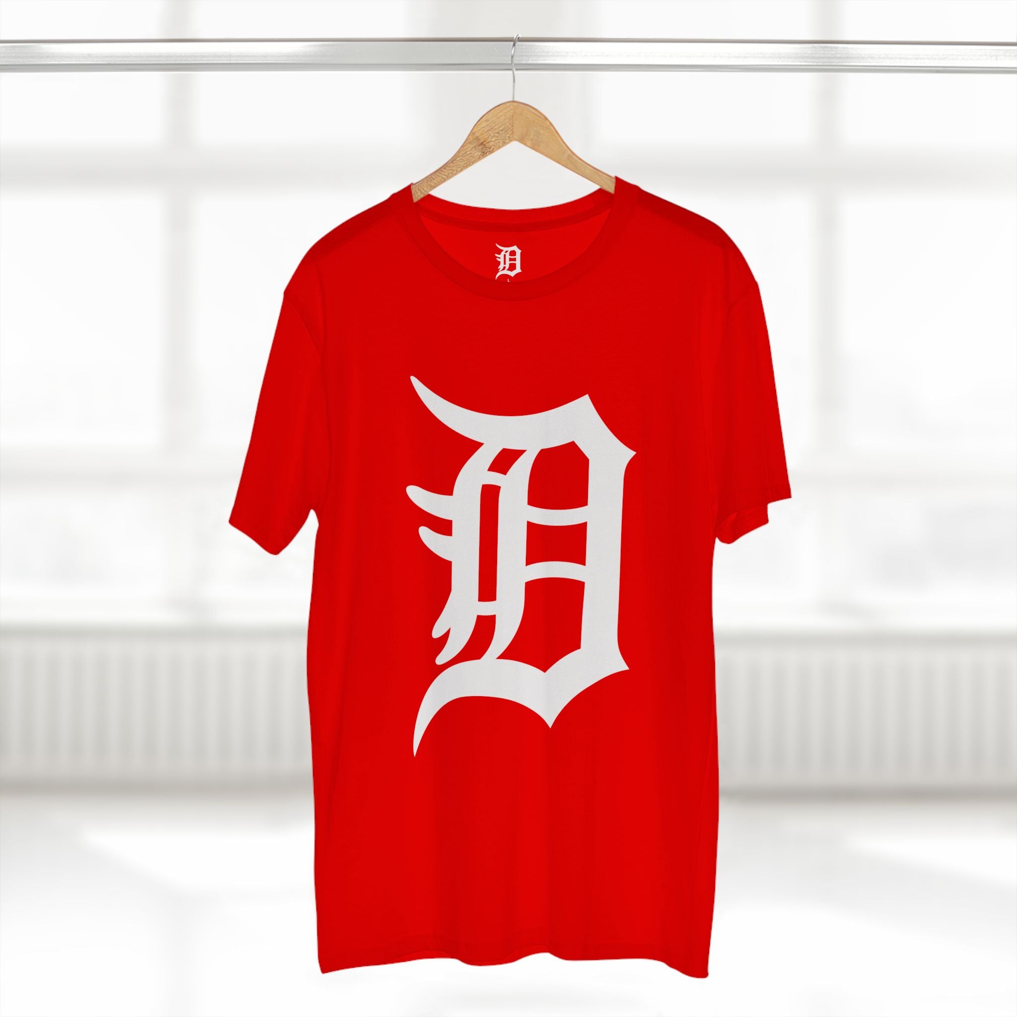 DETROIT RAVERS | BIG WHITE D | MED WEIGHT (180GSM) T-SHIRT