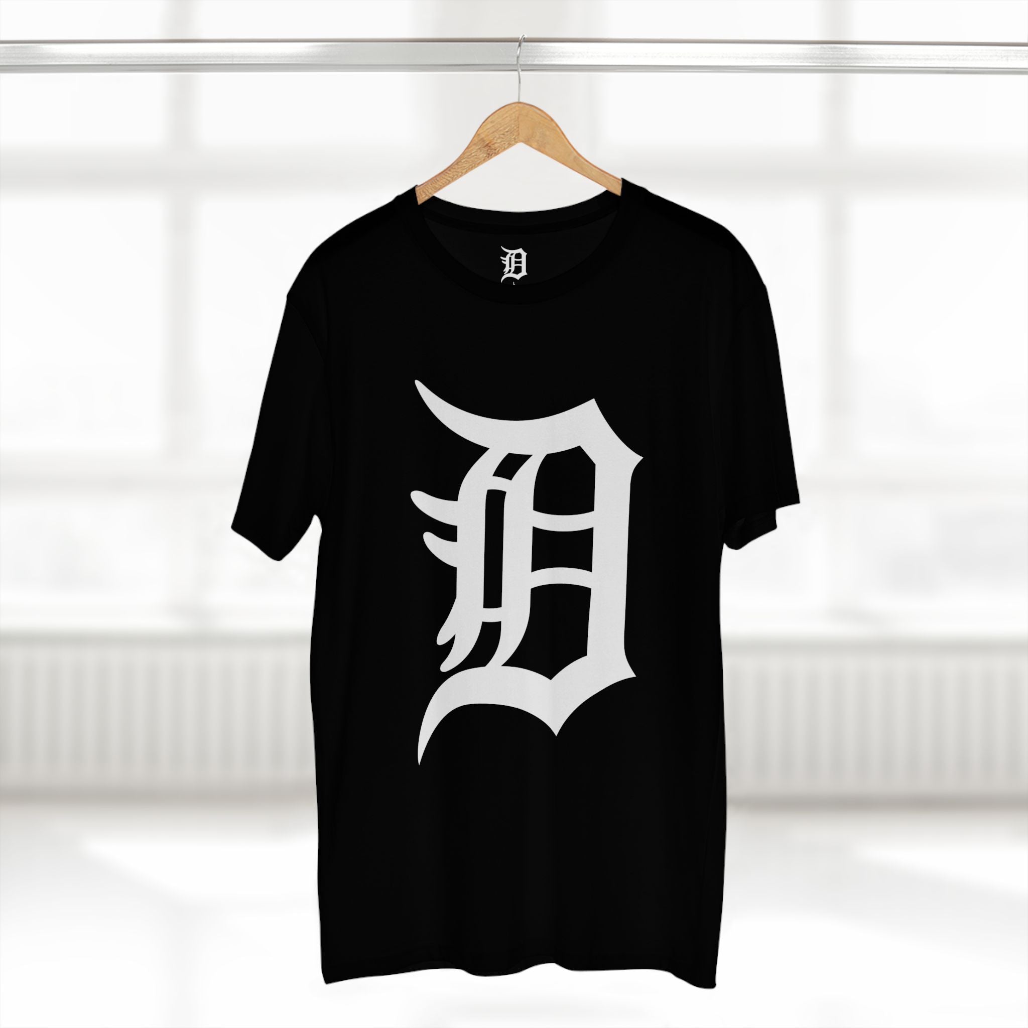DETROIT RAVERS | BIG WHITE D | MED WEIGHT (180GSM) T-SHIRT