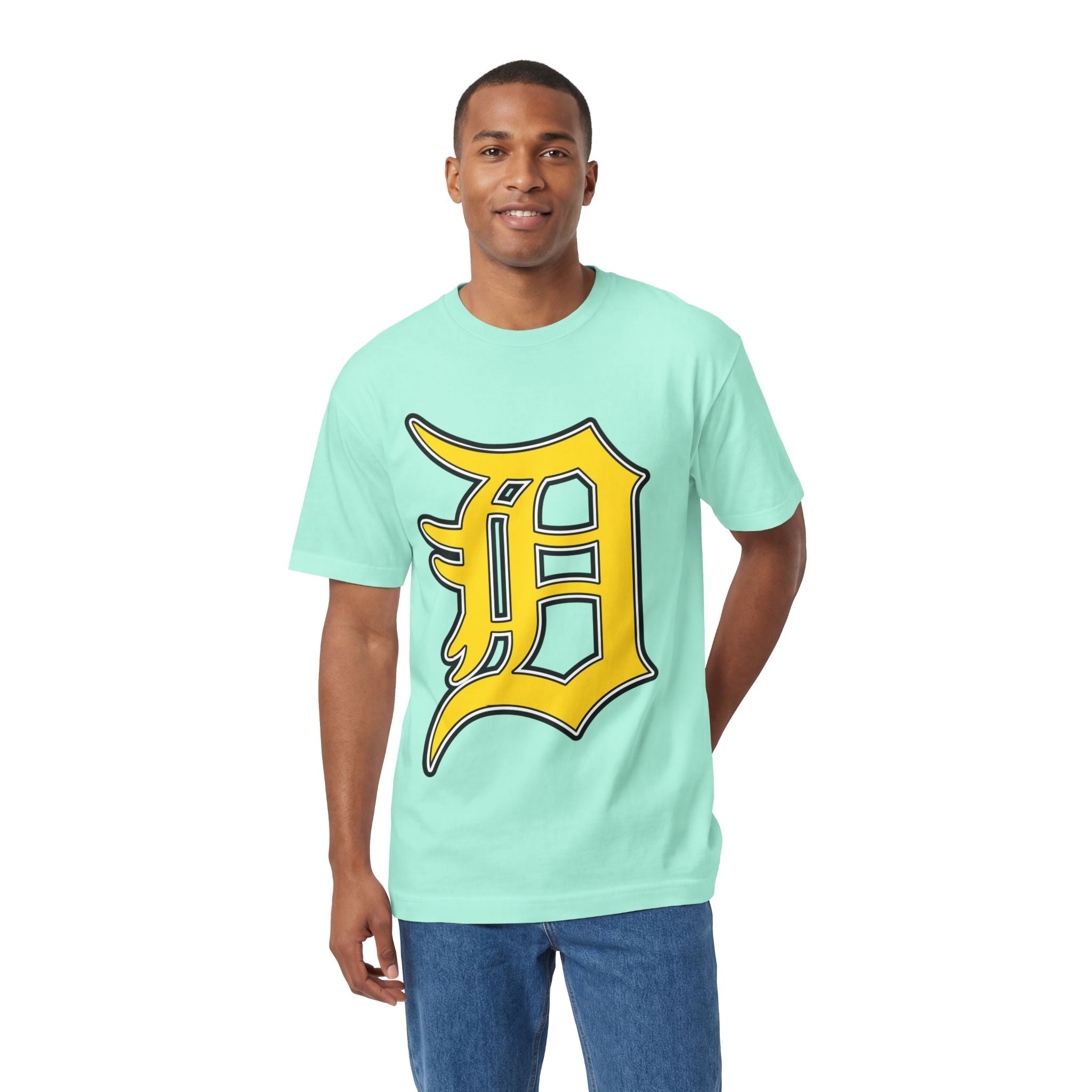 DETROIT RAVERS | BIG GOLD D | MEDIUM WEIGHT (206GSM) T-SHIRT