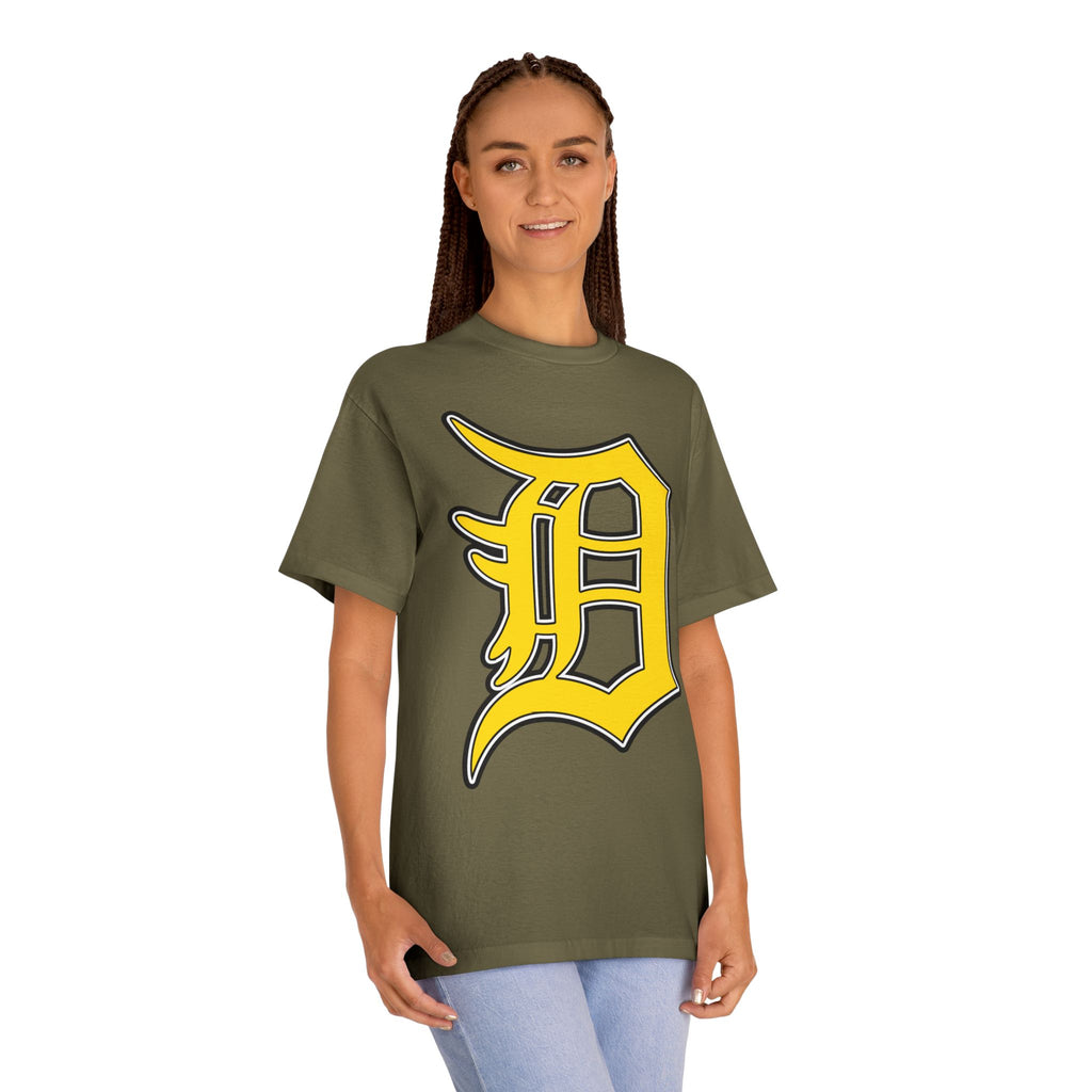 DETROIT RAVERS | BIG GOLD D | MEDIUM WEIGHT (206GSM) T-SHIRT