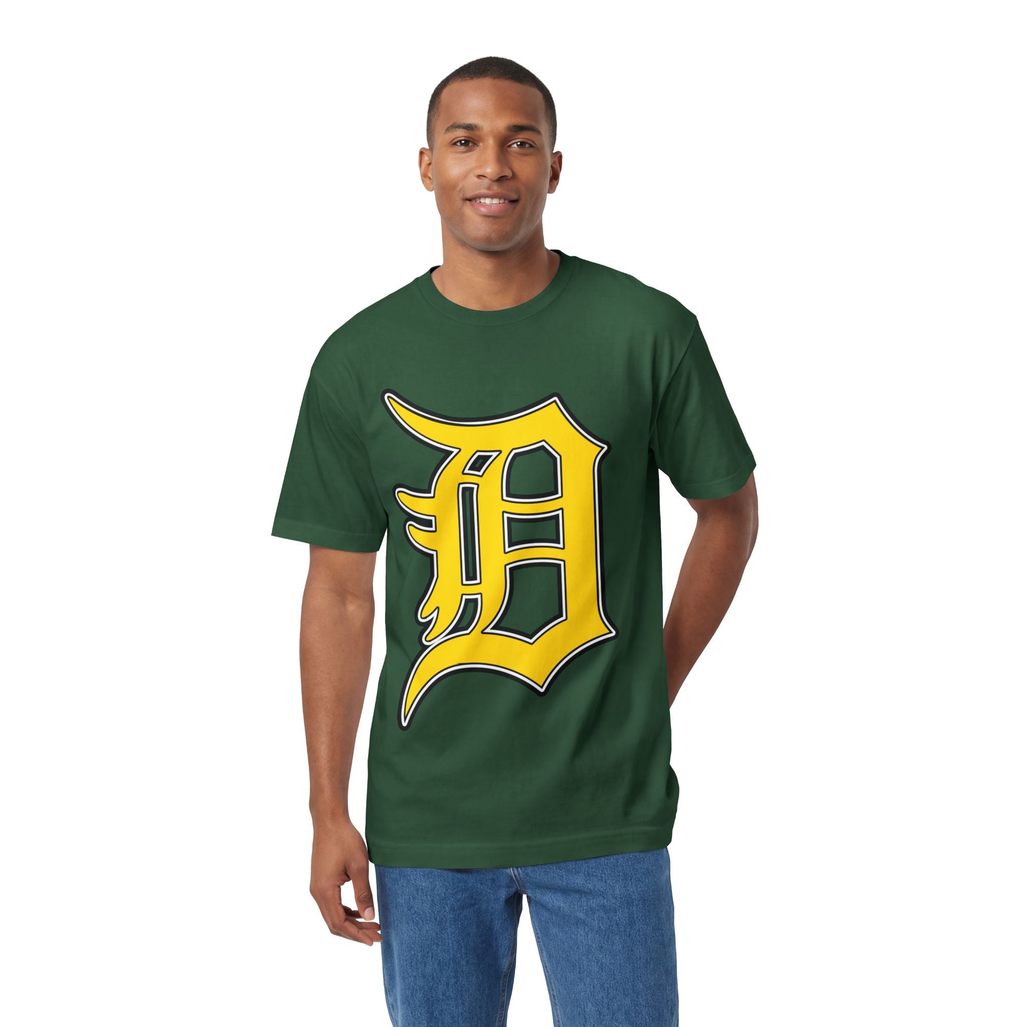 DETROIT RAVERS | BIG GOLD D | MEDIUM WEIGHT (206GSM) T-SHIRT