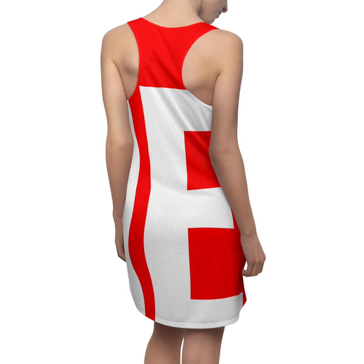 DIE | WHT/RED | RACERBACK DRESS