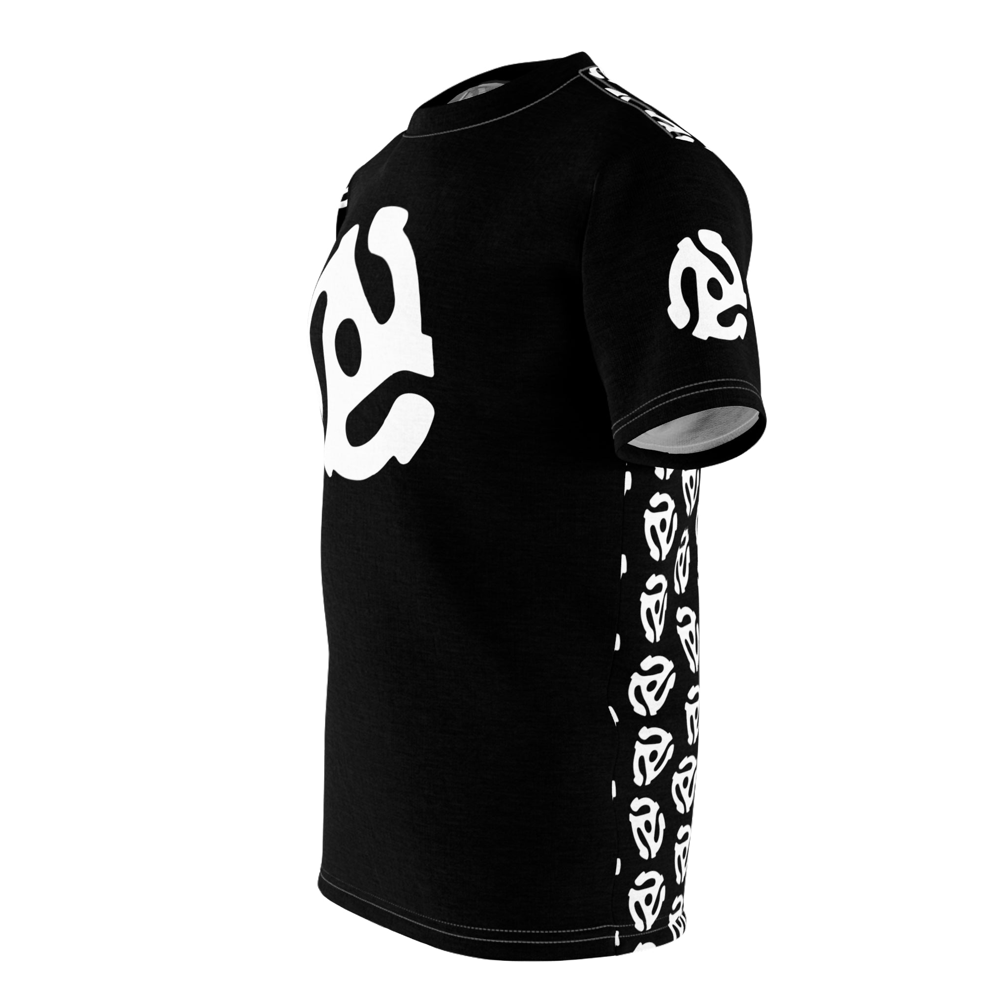 45 | Adapter Tee |  White on Black T‑Shirt