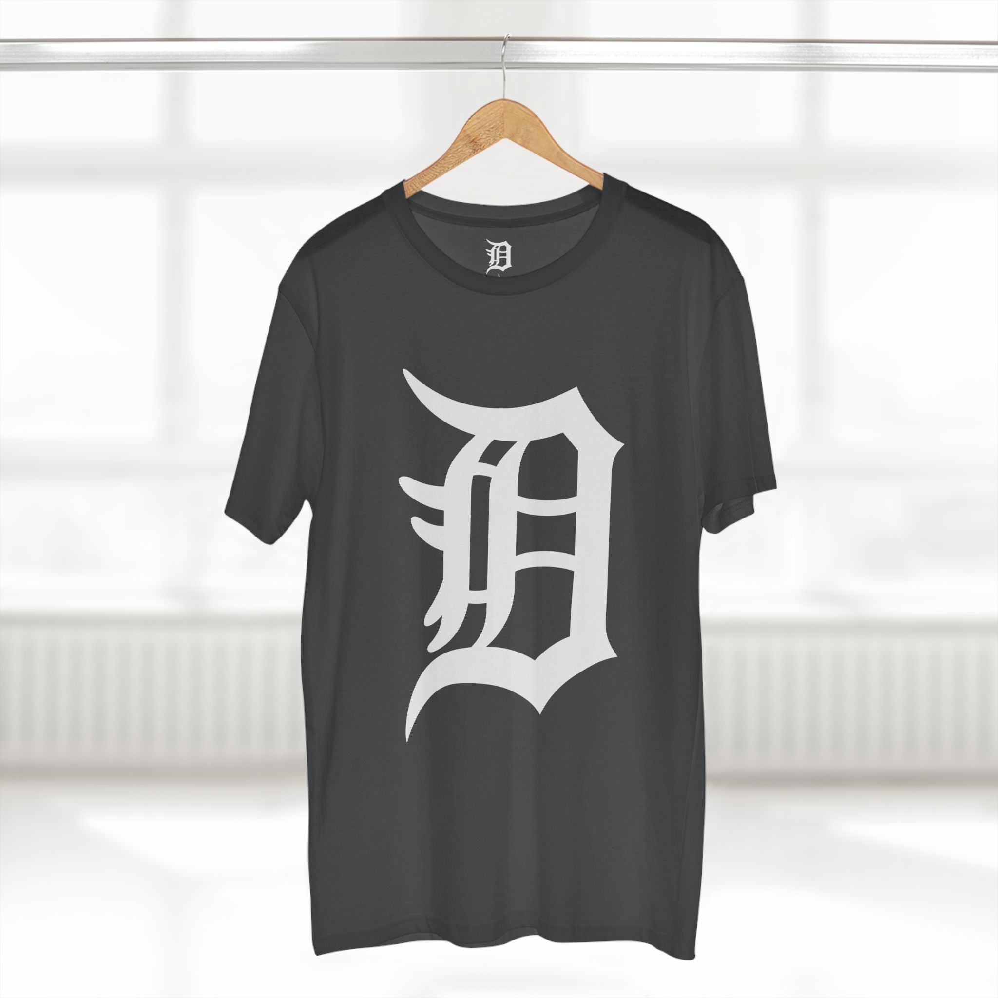DETROIT RAVERS | BIG WHITE D | MED WEIGHT (180GSM) T-SHIRT