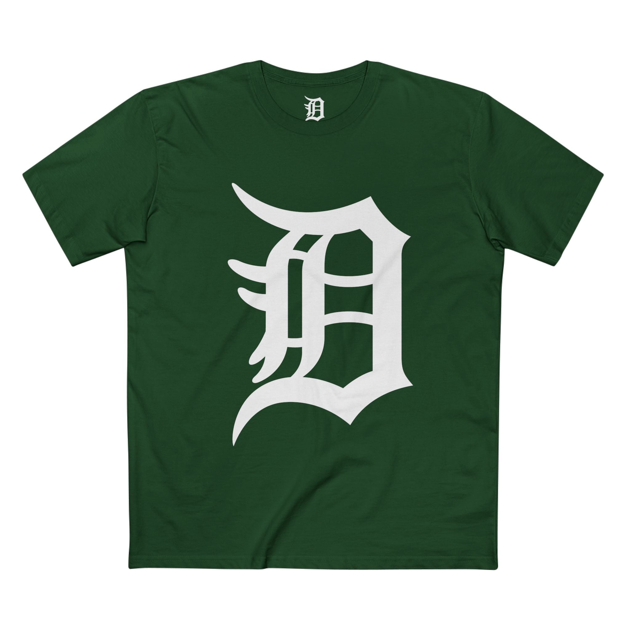 DETROIT RAVERS | BIG WHITE D | MED WEIGHT (180GSM) T-SHIRT