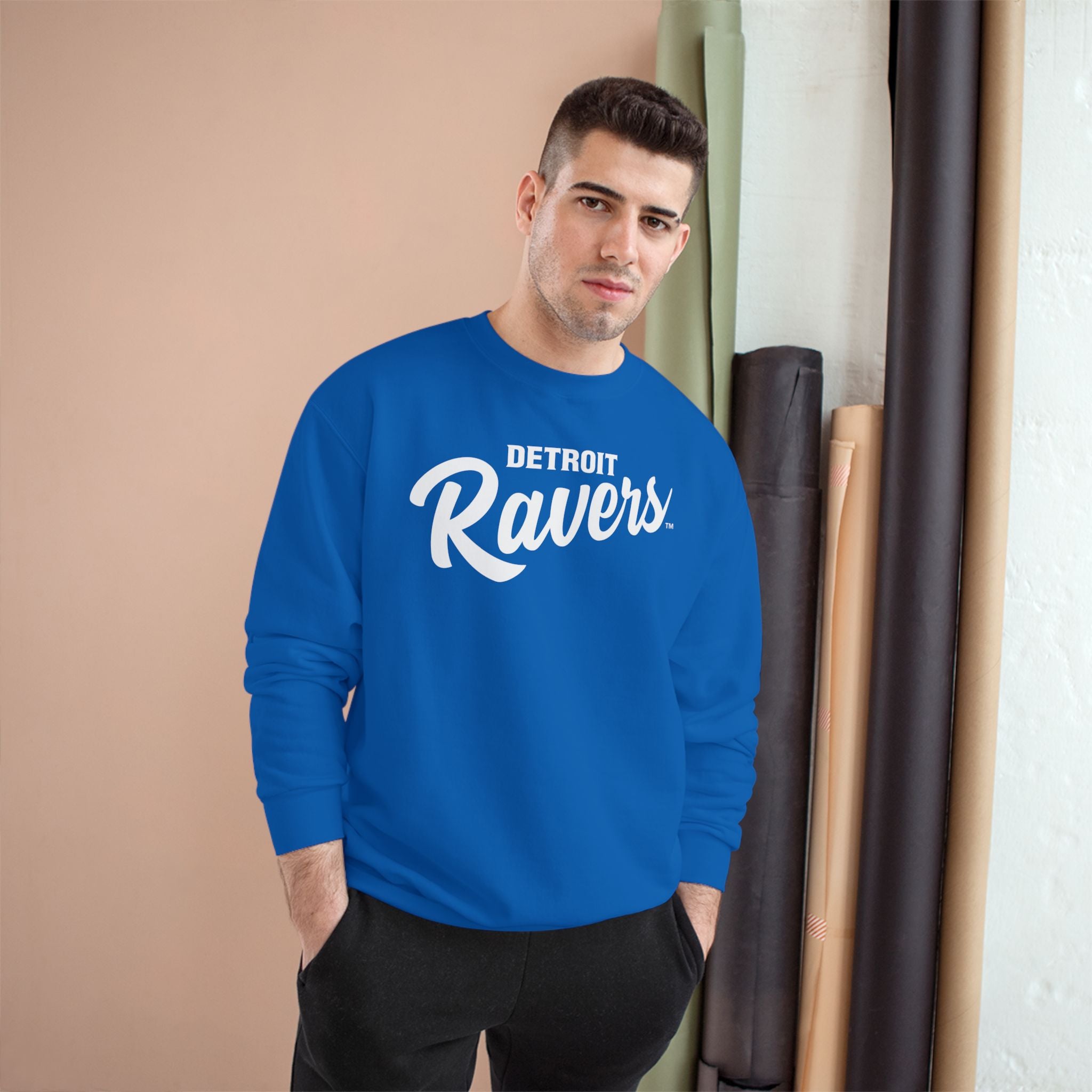 DETROIT RAVERS | SMALL D | CREWNECK SWEATER (CHAMPION)