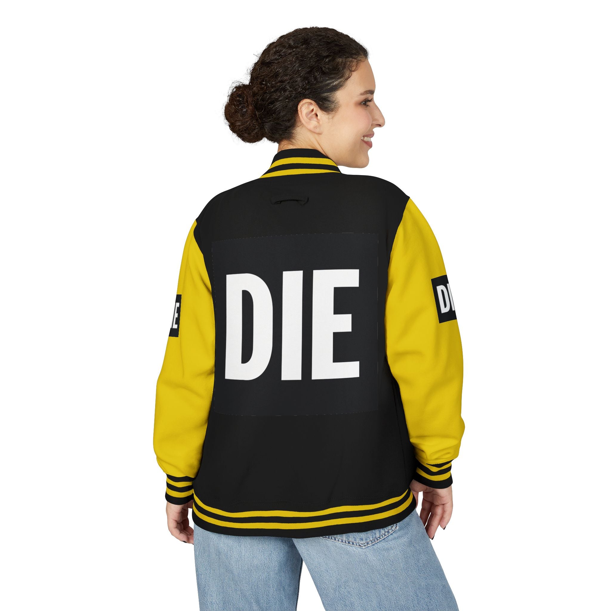 DIE | Hard Varsity 2026 | Graphic Varsity Jacket