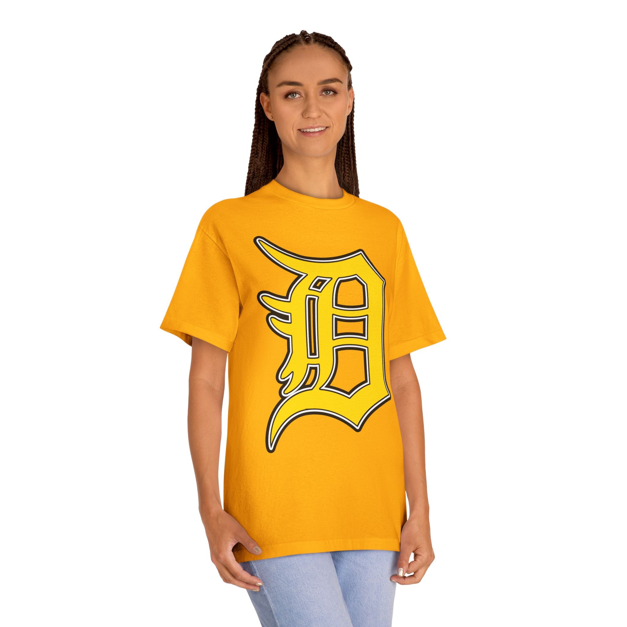 DETROIT RAVERS | BIG GOLD D | MEDIUM WEIGHT (206GSM) T-SHIRT