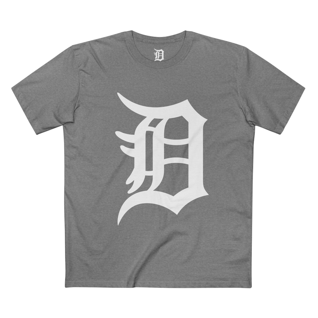DETROIT RAVERS | BIG WHITE D | MED WEIGHT (180GSM) T-SHIRT