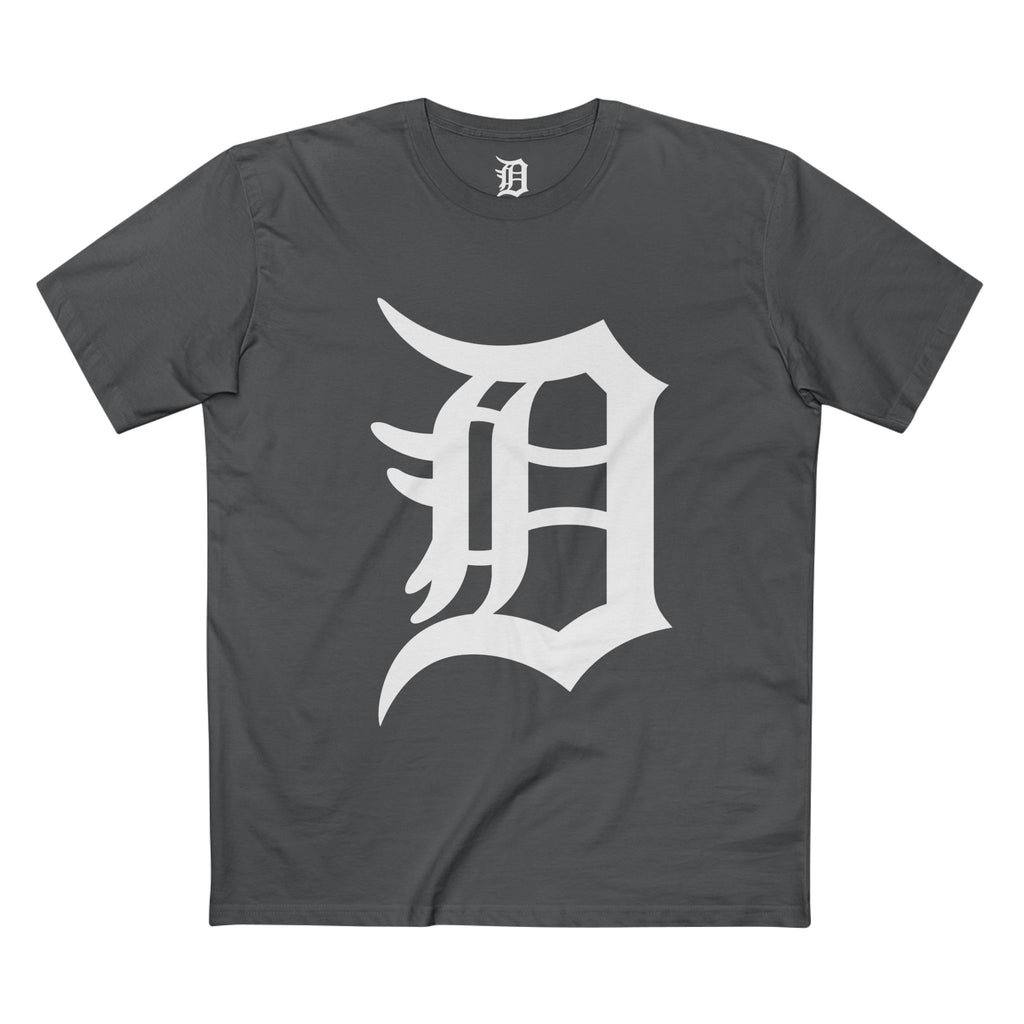 DETROIT RAVERS | BIG WHITE D | MED WEIGHT (180GSM) T-SHIRT