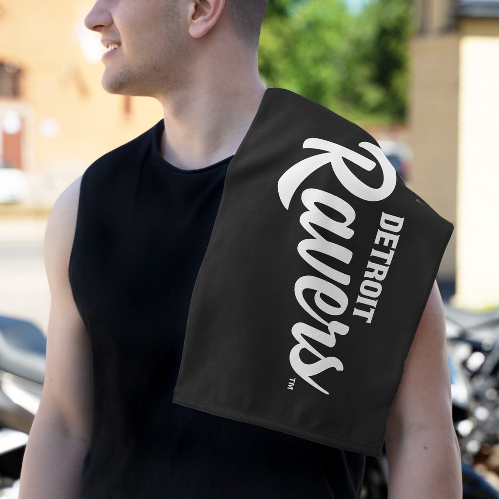 DETROIT RAVERS | BLACK 11" X 18" | RALLY TOWEL