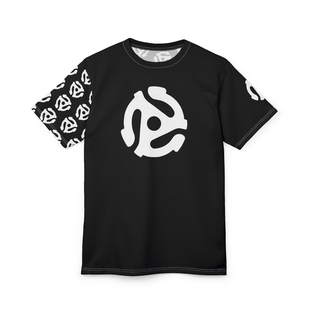 45 | Adapter Tee |  White on Black T‑Shirt