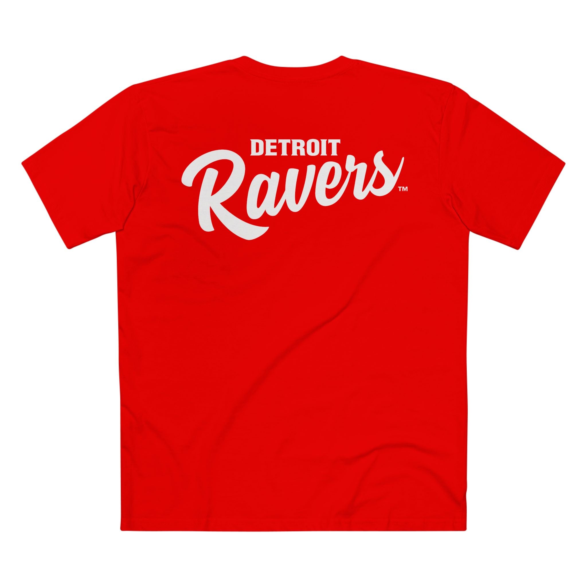 DETROIT RAVERS | BIG WHITE D | MED WEIGHT (180GSM) T-SHIRT