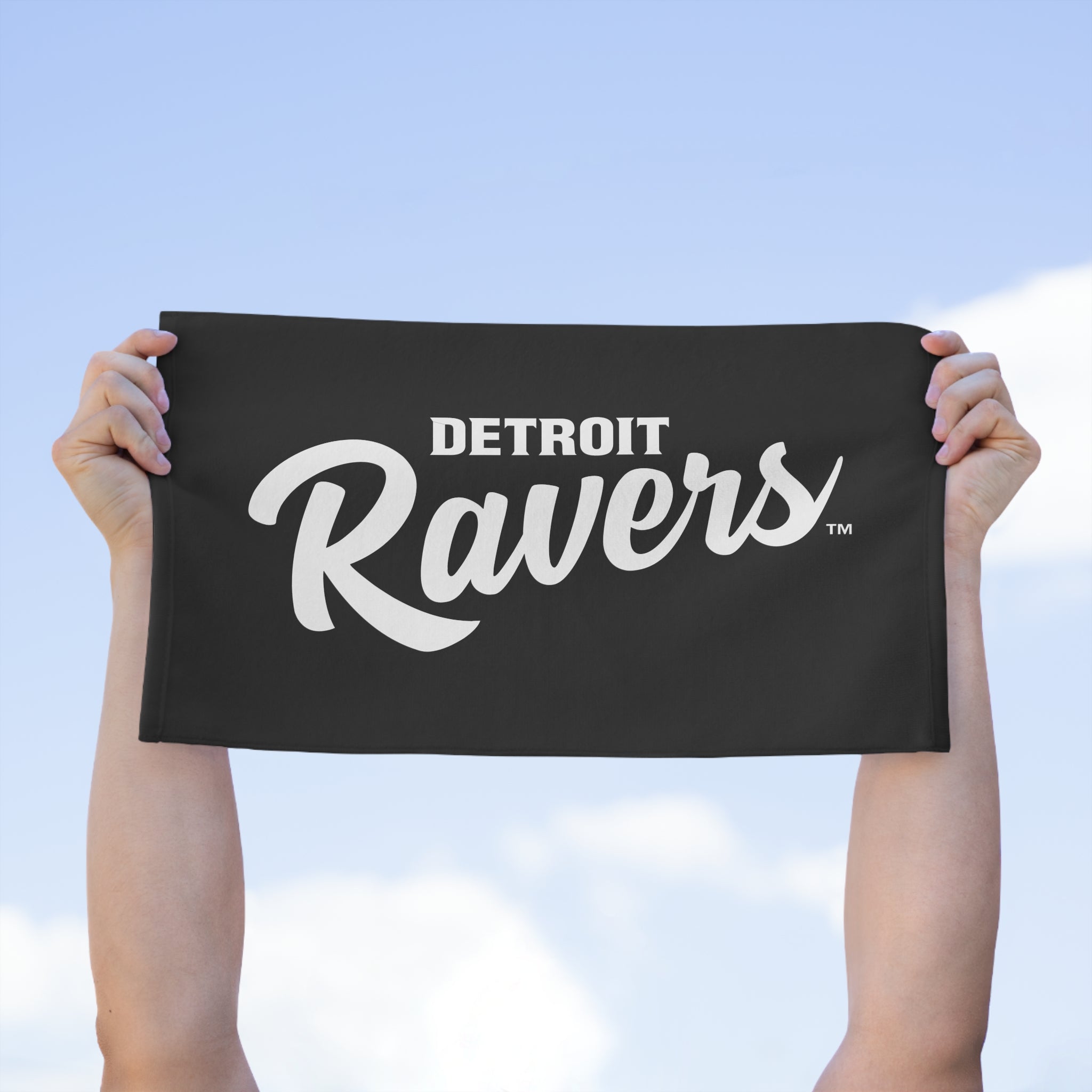 DETROIT RAVERS | BLACK 11" X 18" | RALLY TOWEL