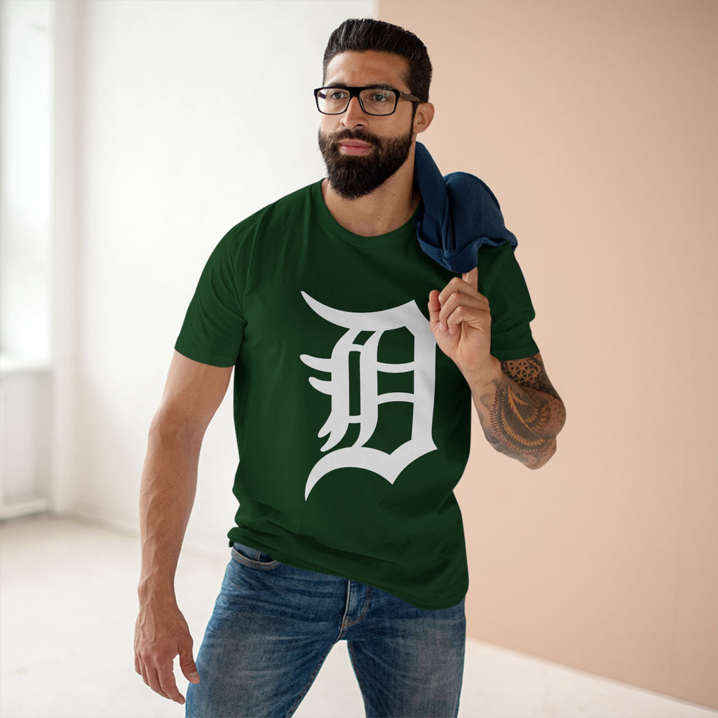 DETROIT RAVERS | BIG WHITE D | MED WEIGHT (180GSM) T-SHIRT