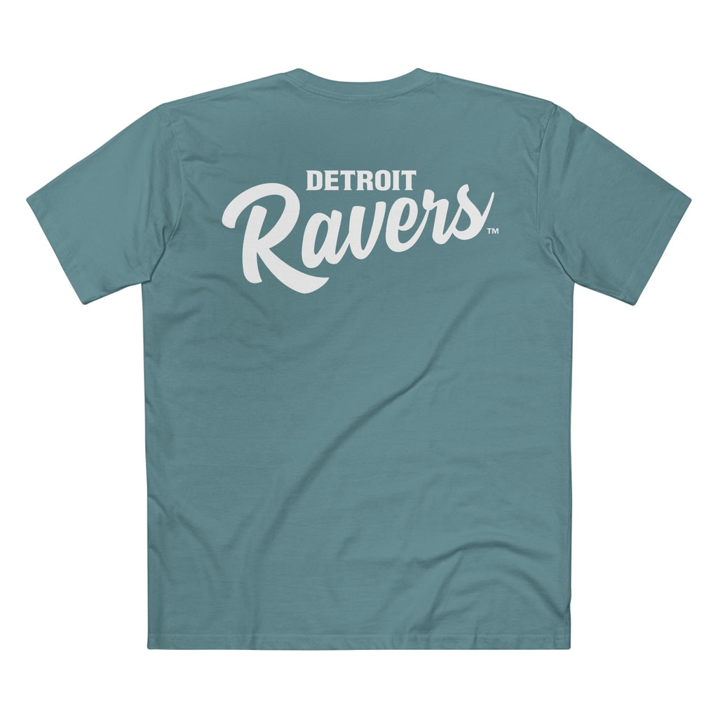 DETROIT RAVERS | BIG WHITE D | MED WEIGHT (180GSM) T-SHIRT
