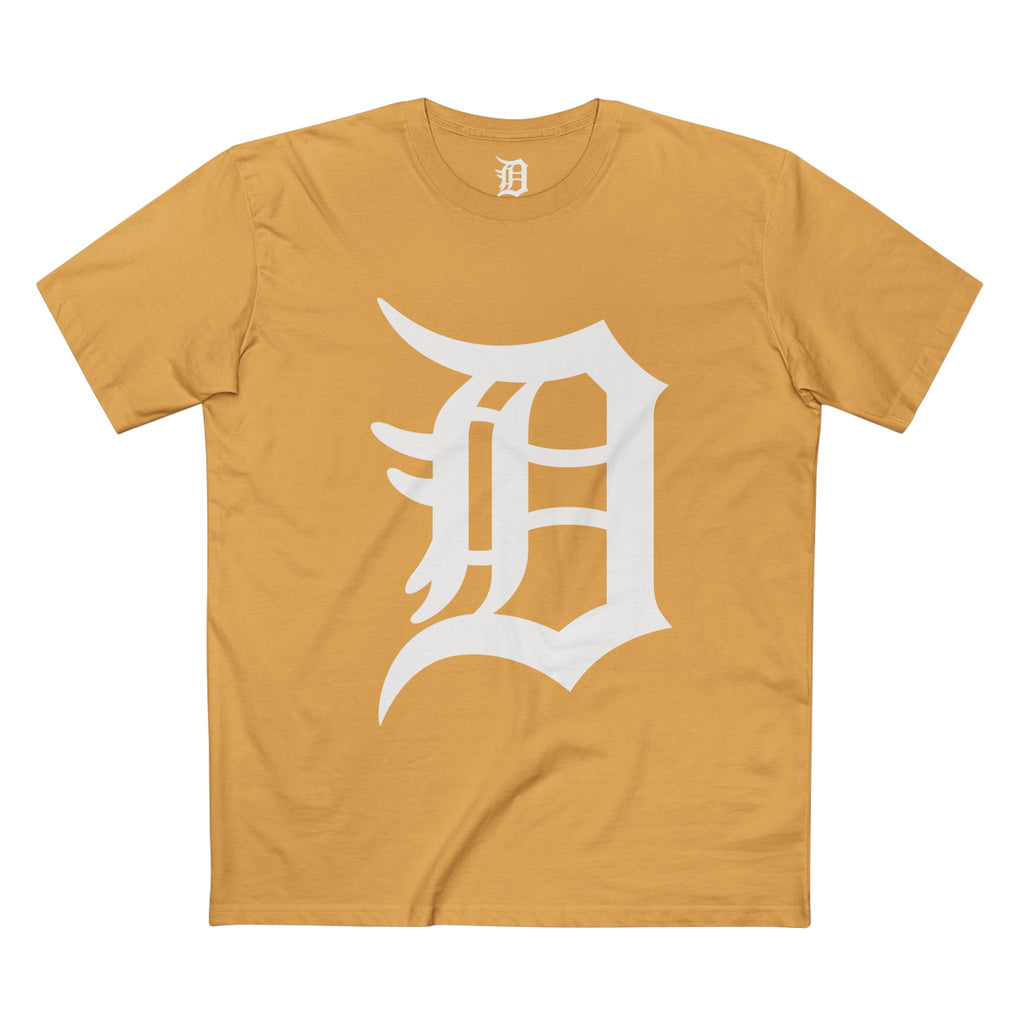 DETROIT RAVERS | BIG WHITE D | MED WEIGHT (180GSM) T-SHIRT