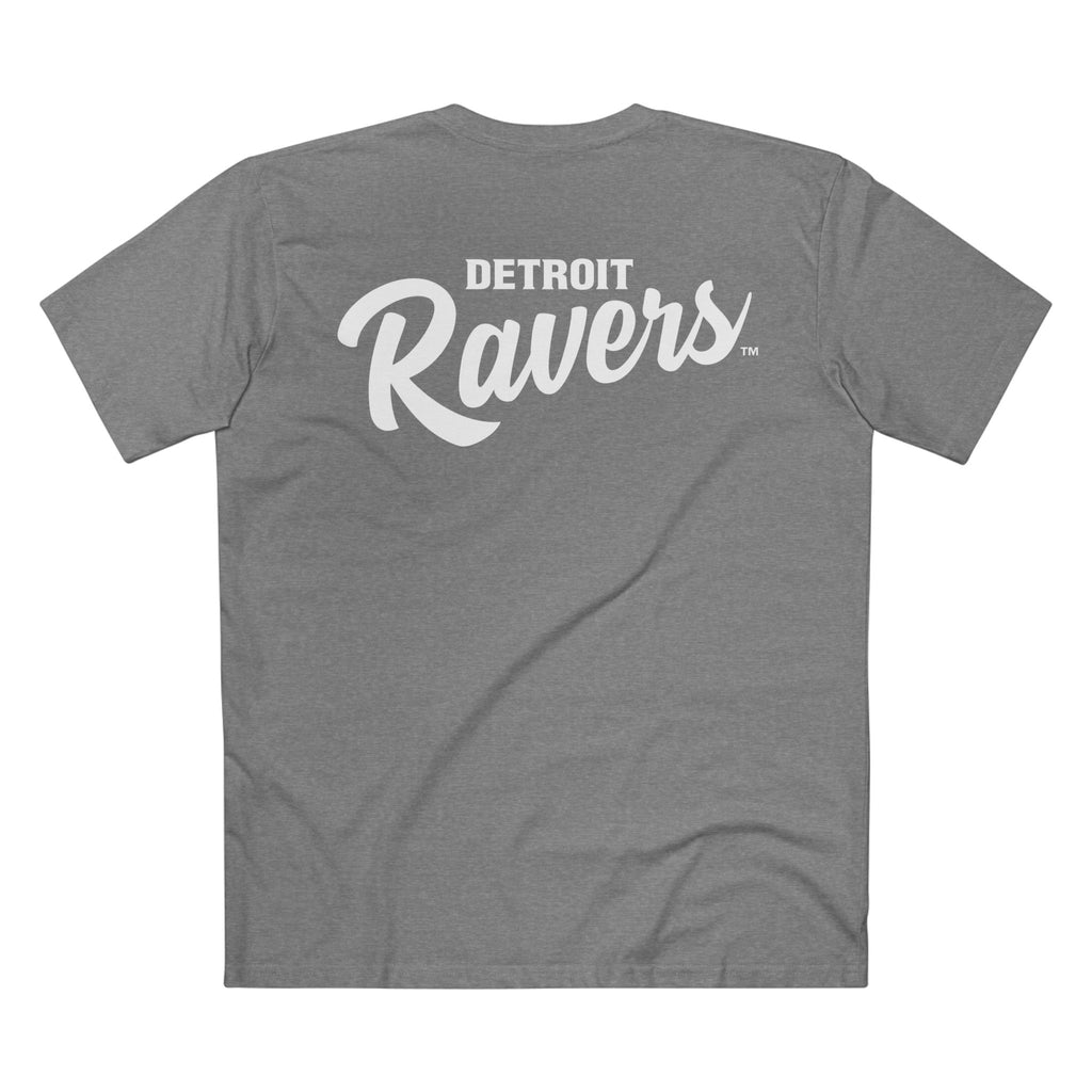DETROIT RAVERS | BIG WHITE D | MED WEIGHT (180GSM) T-SHIRT
