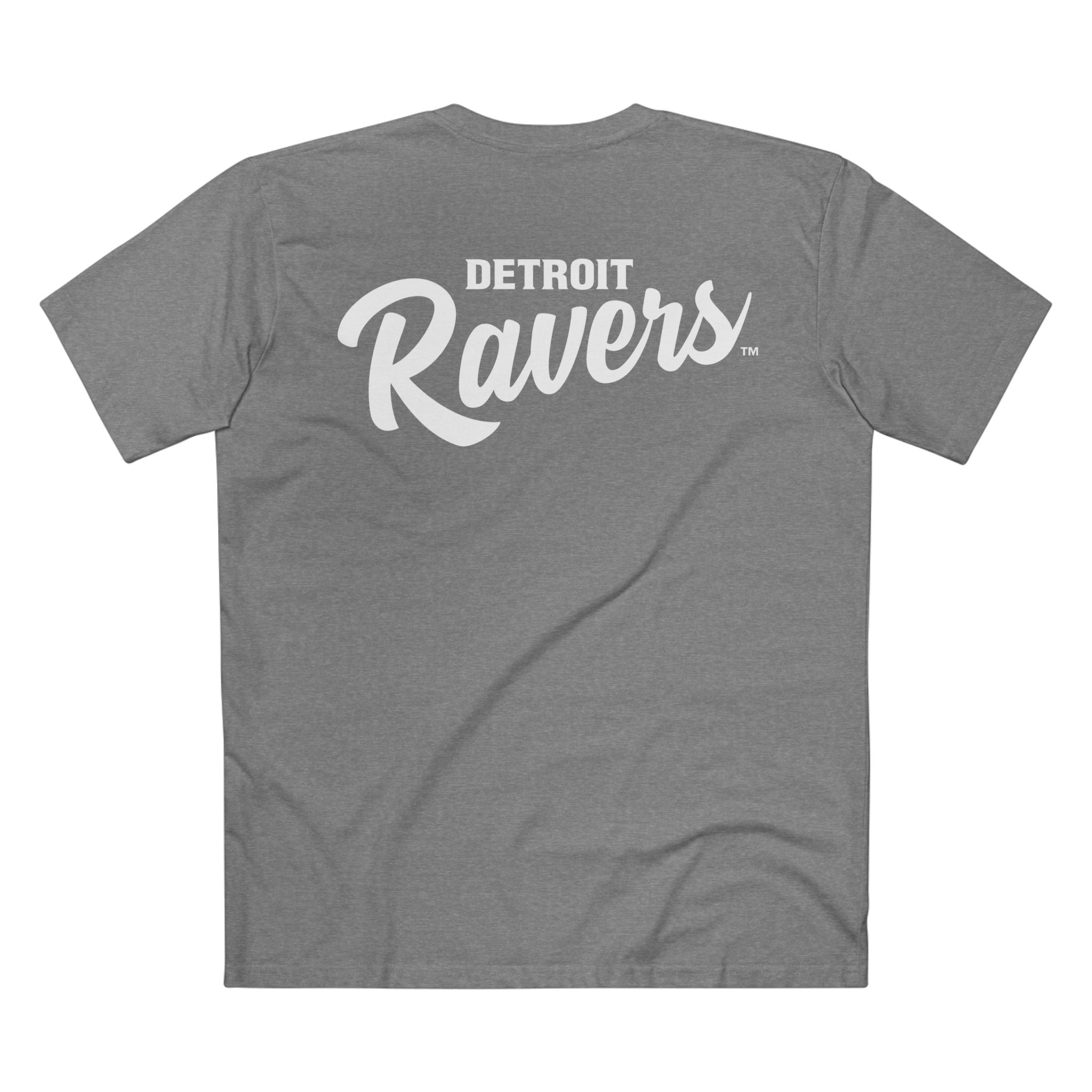 DETROIT RAVERS | BIG WHITE D | MED WEIGHT (180GSM) T-SHIRT