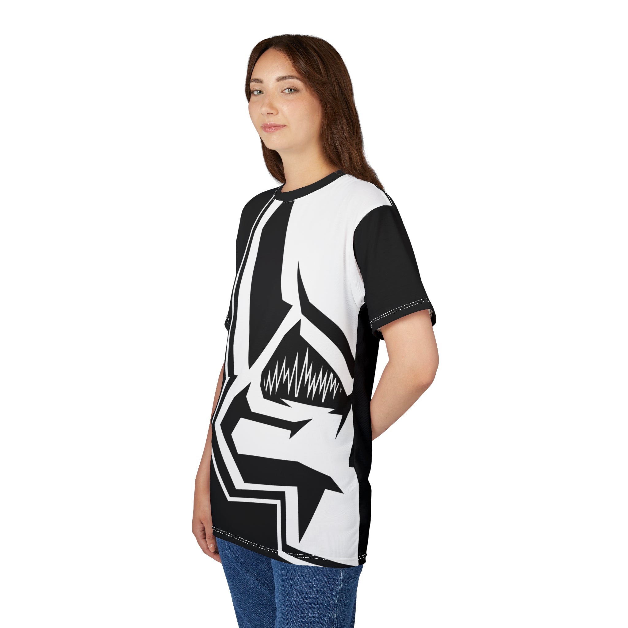 SYROUS | Big Head | Wht/Blk | (AOP) Unisex T-Shirt