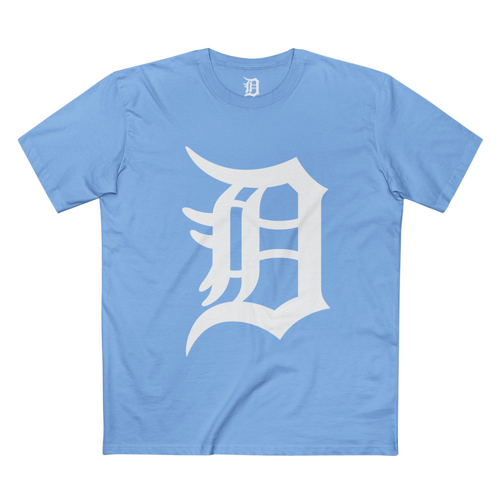 DETROIT RAVERS | BIG WHITE D | MED WEIGHT (180GSM) T-SHIRT