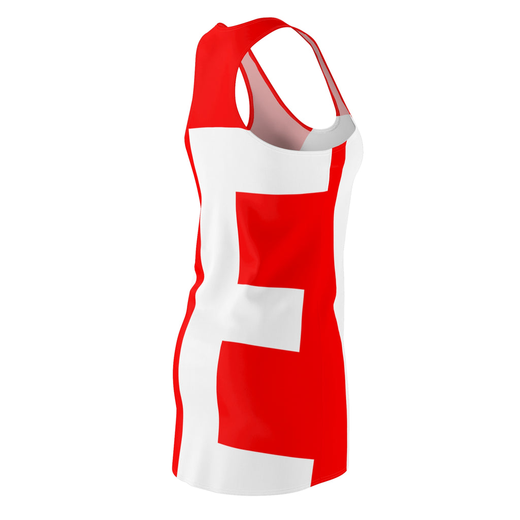 DIE | WHT/RED | RACERBACK DRESS