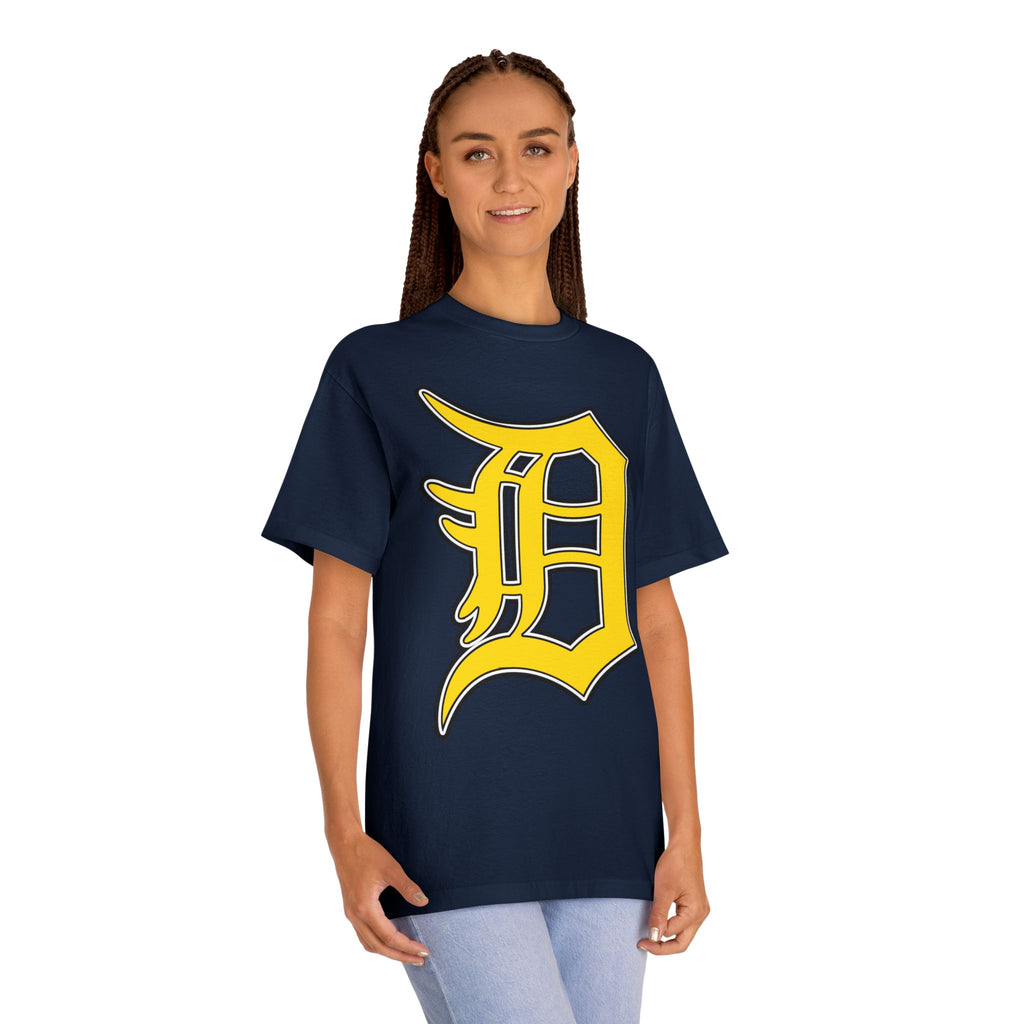 DETROIT RAVERS | BIG GOLD D | MEDIUM WEIGHT (206GSM) T-SHIRT