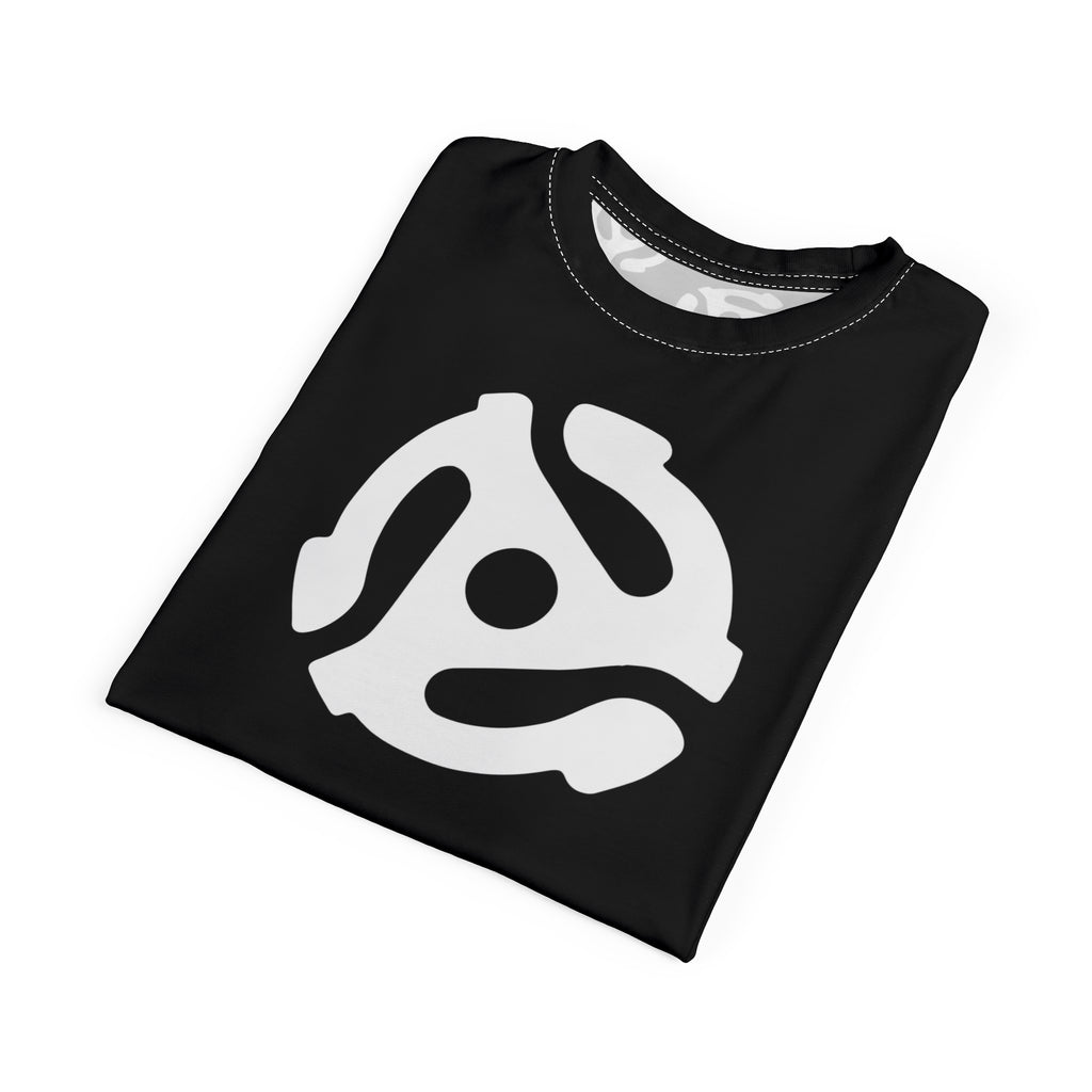 45 | Adapter Tee |  White on Black T‑Shirt