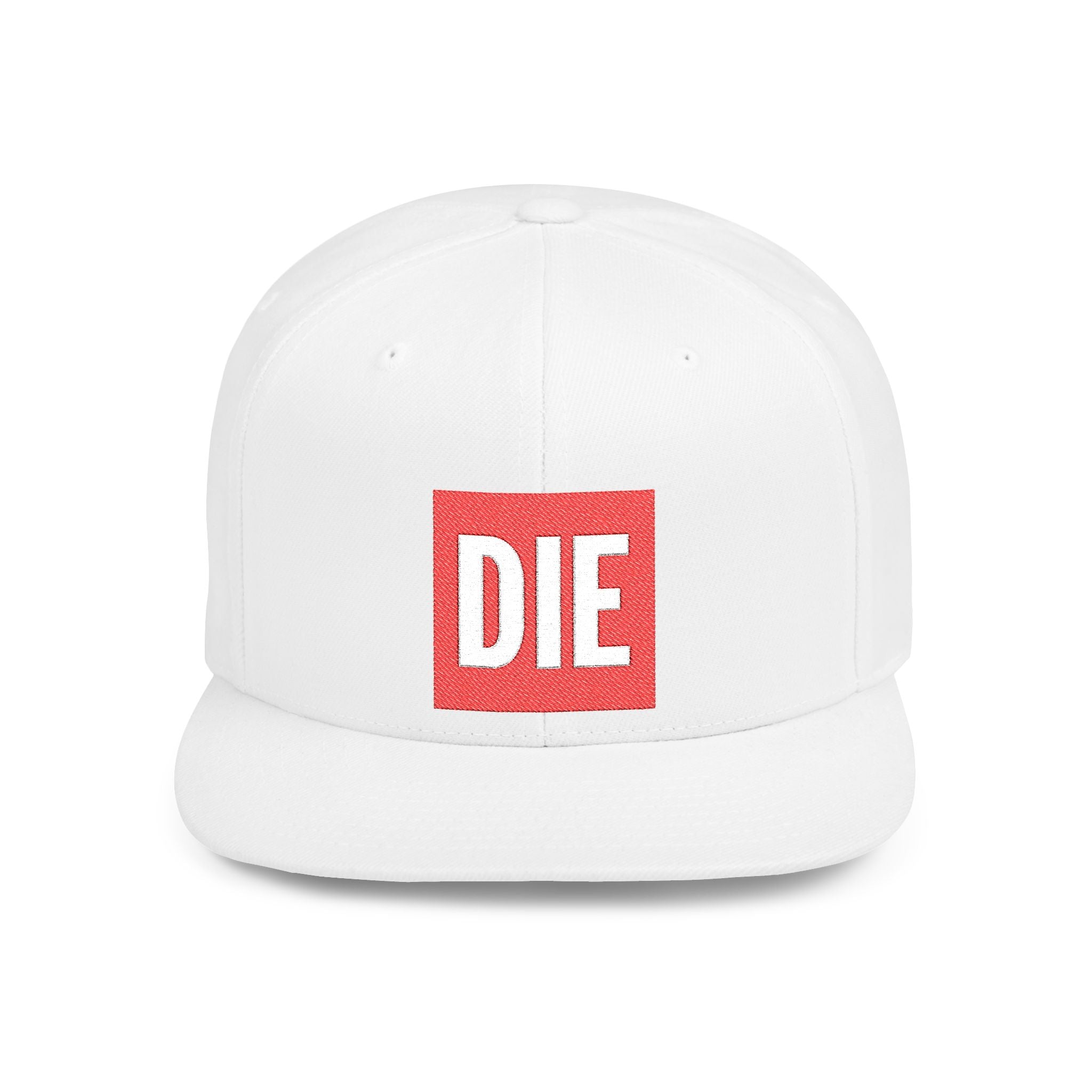 DIE | RED SQ. MED CROWN | SNAPBACK HAT (YUPONG 6089M)