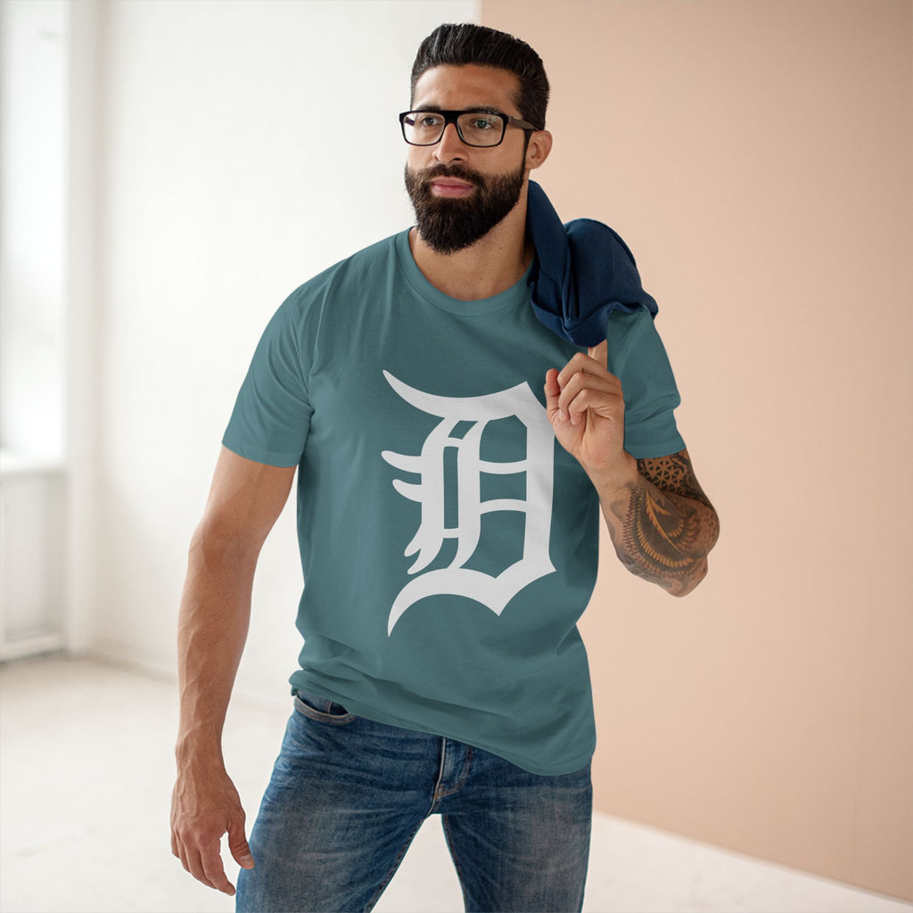 DETROIT RAVERS | BIG WHITE D | MED WEIGHT (180GSM) T-SHIRT