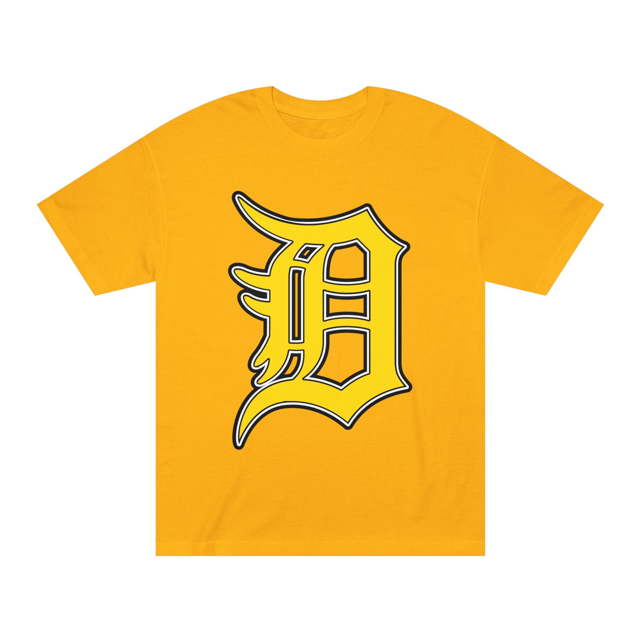 DETROIT RAVERS | BIG GOLD D | MEDIUM WEIGHT (206GSM) T-SHIRT
