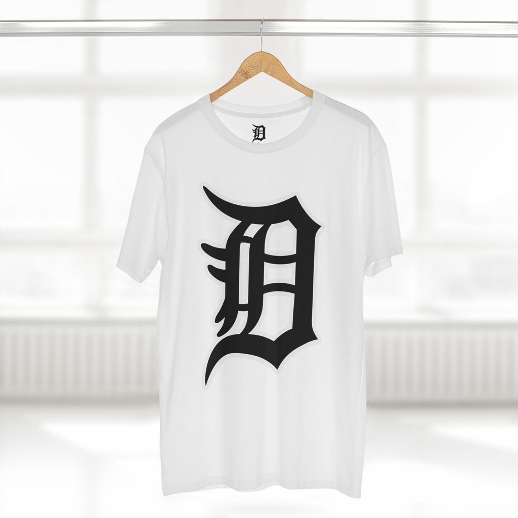 DETROIT RAVERS | BIG WHITE D | MED WEIGHT (180GSM) T-SHIRT