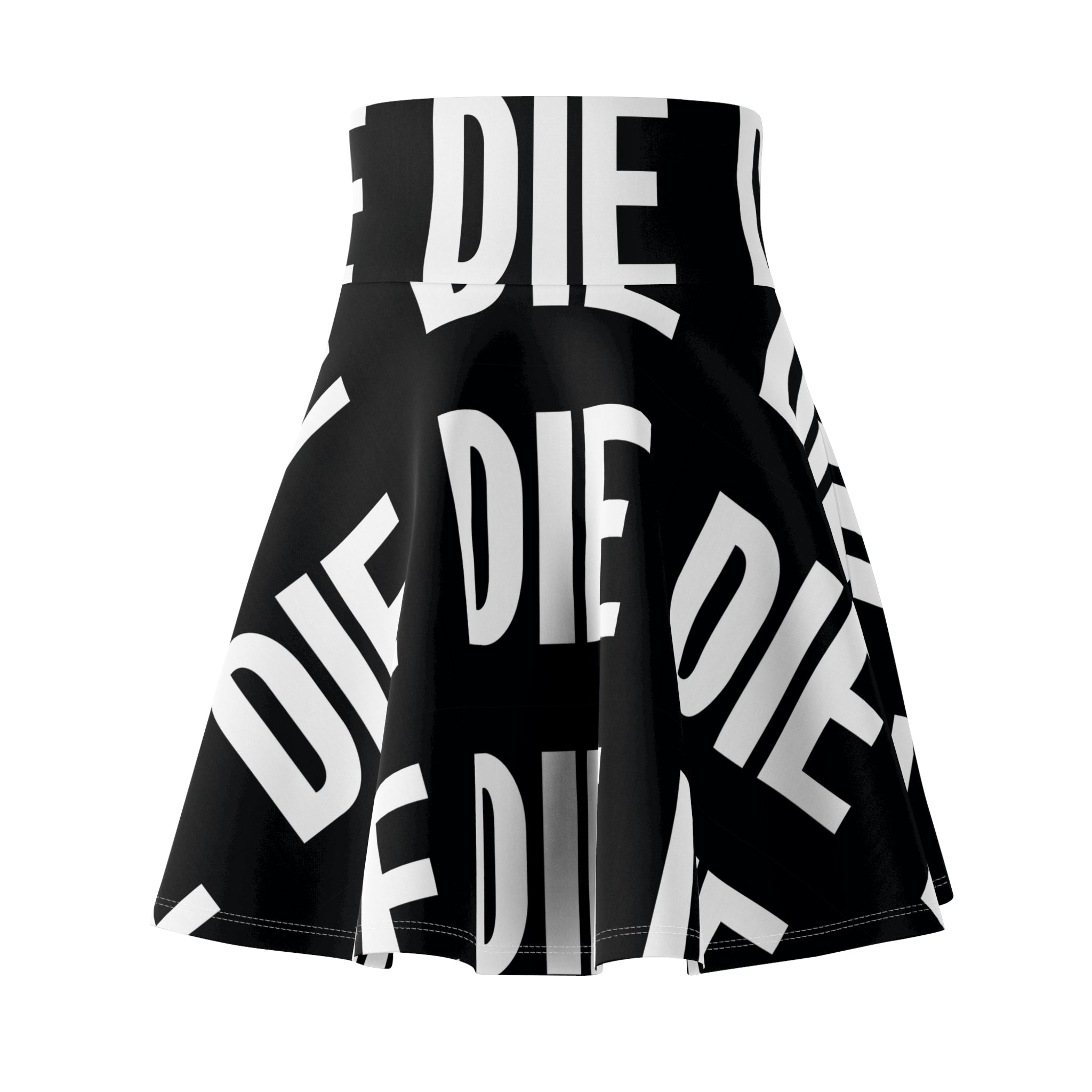 DIE | WHT/BLK | (AOP) SKATER SKIRT