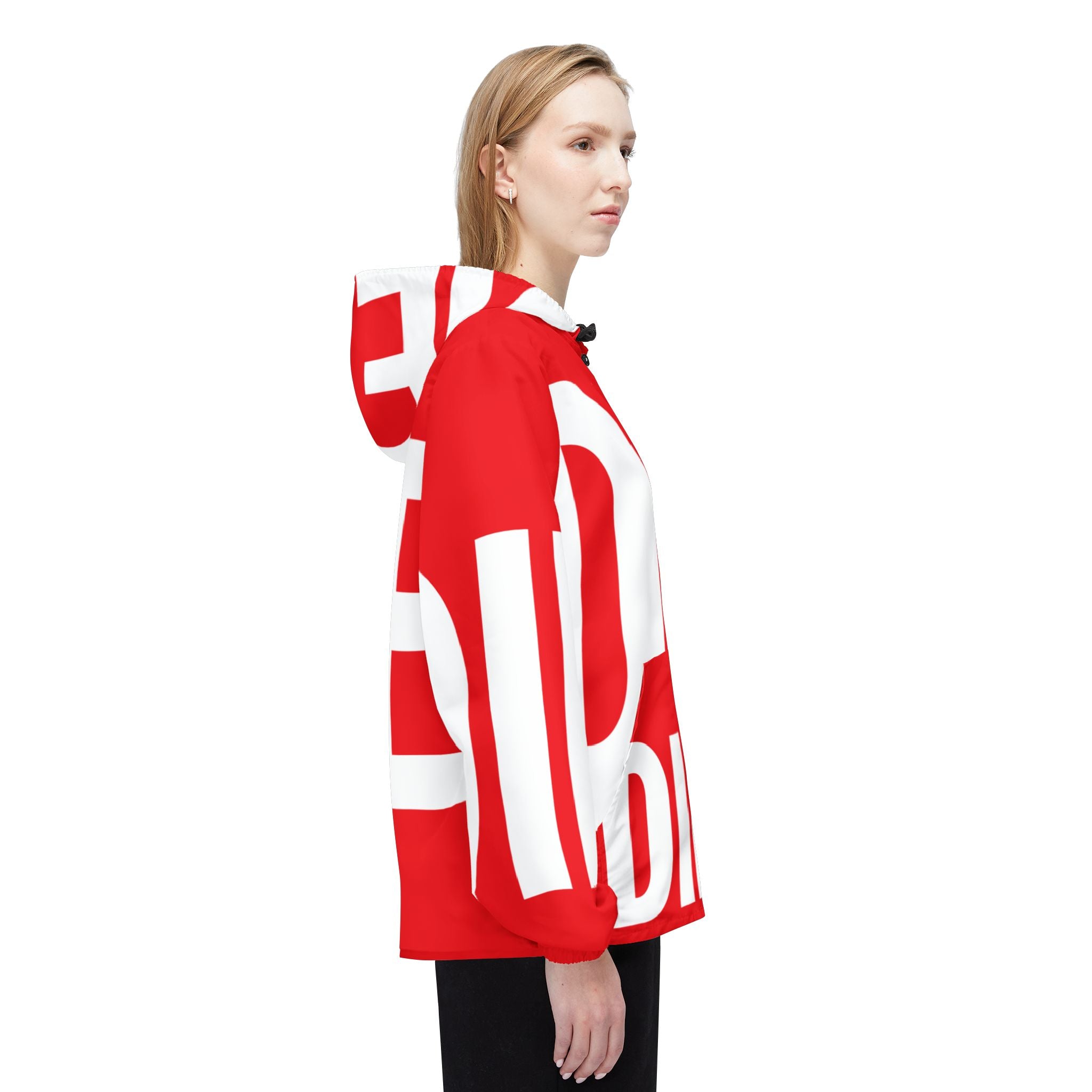 DIE | White on Red | BOLD Windbreaker Jacket (AOP)