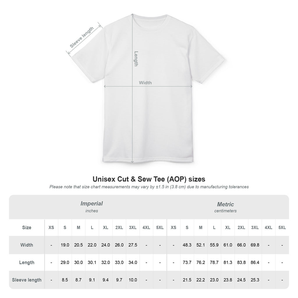 SYROUS | Big Head | Wht/Blk | (AOP) Unisex T-Shirt