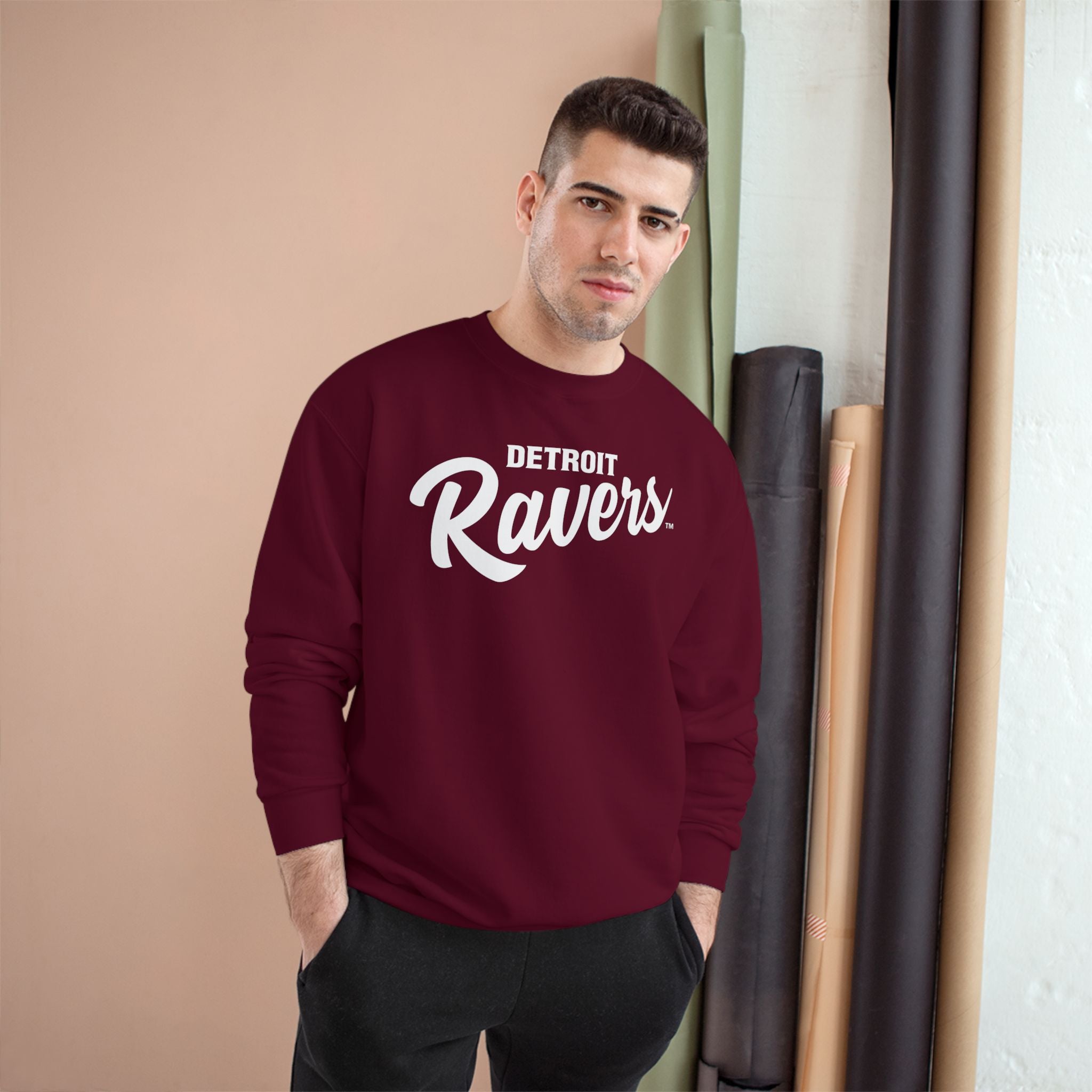 DETROIT RAVERS | SMALL D | CREWNECK SWEATER (CHAMPION)