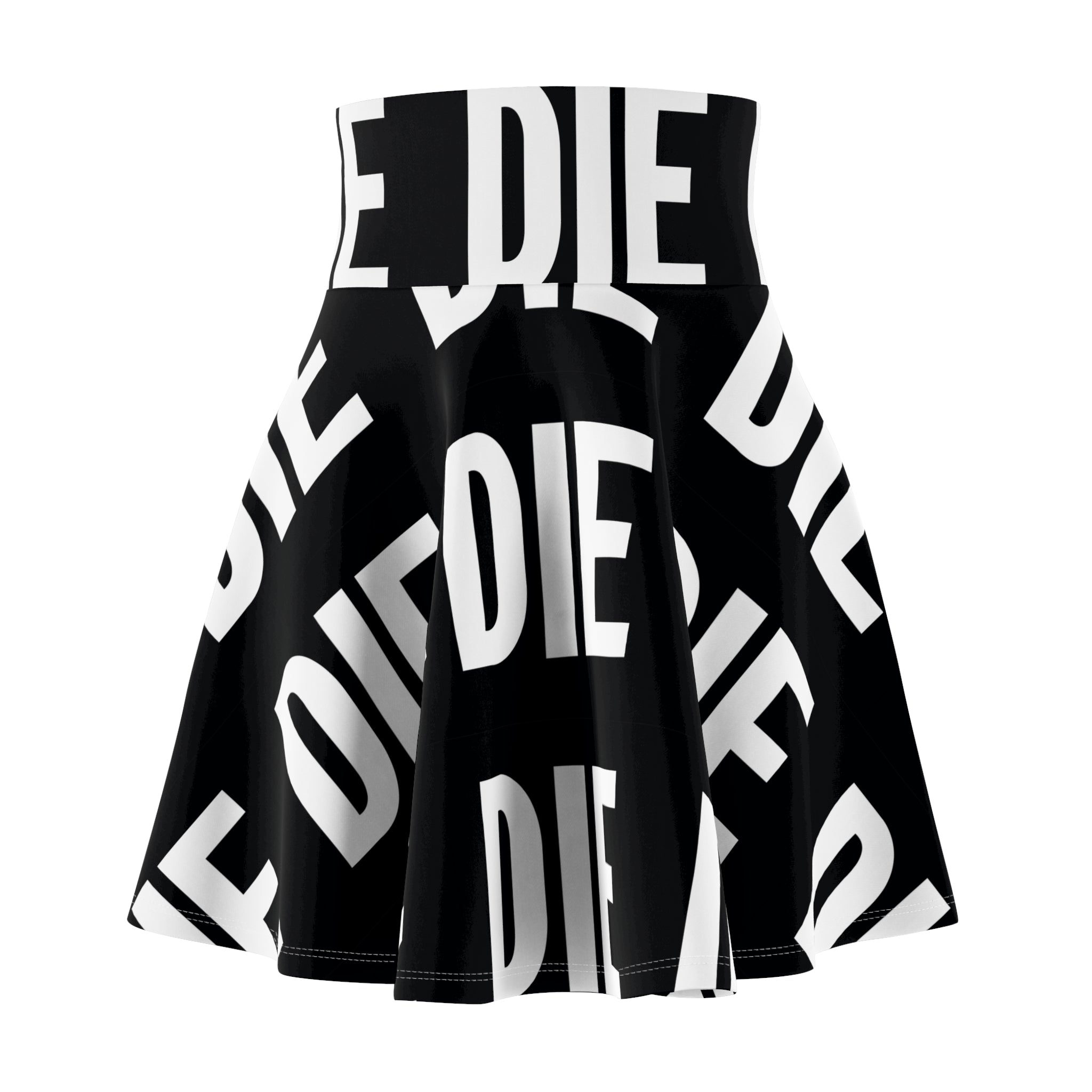 DIE | WHT/BLK | (AOP) SKATER SKIRT