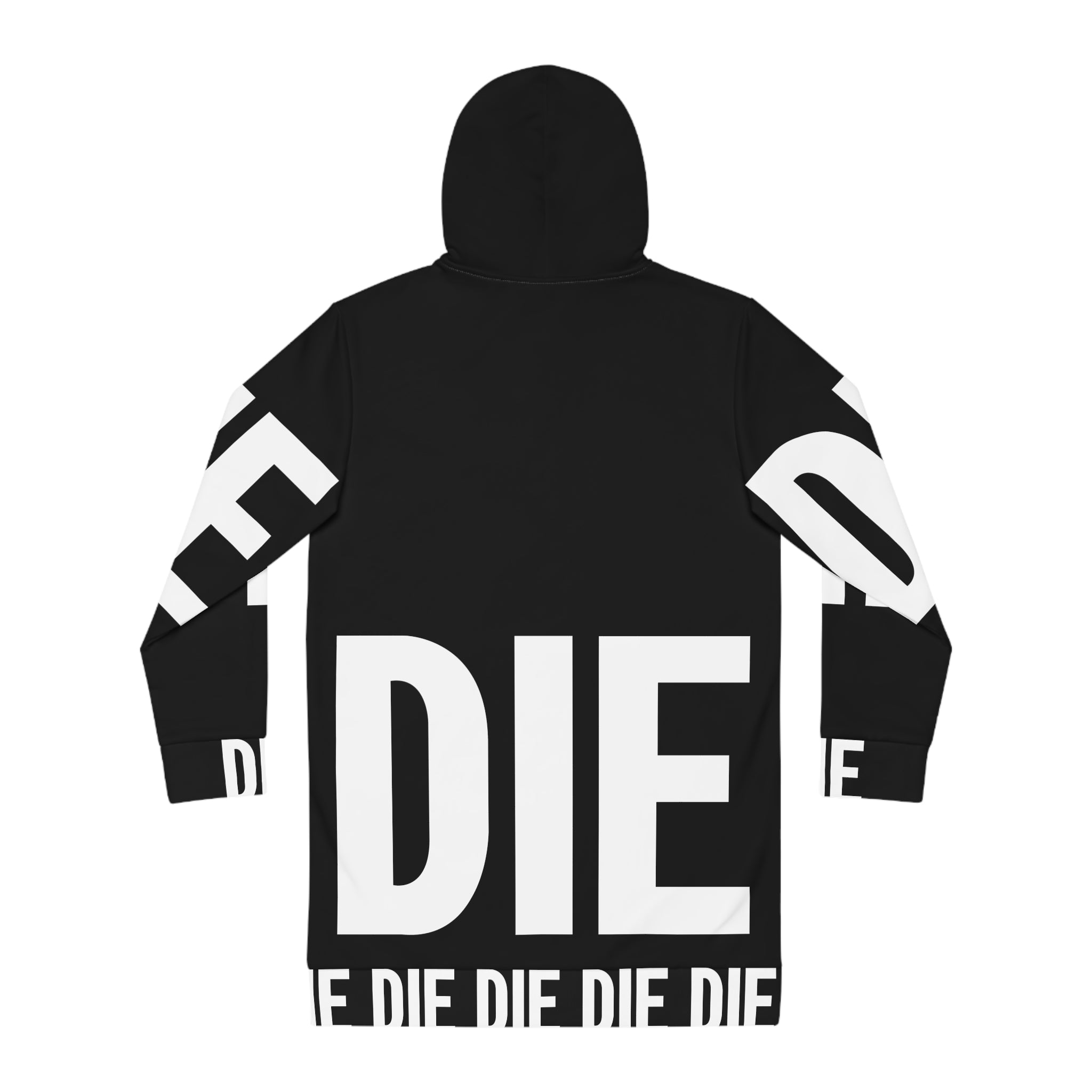 DIE | WHT/BLK | (AOP) HOODIE DRESS