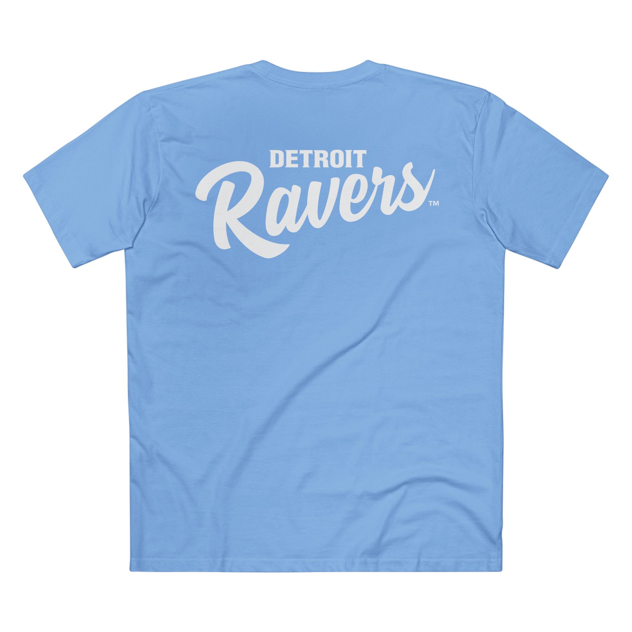 DETROIT RAVERS | BIG WHITE D | MED WEIGHT (180GSM) T-SHIRT