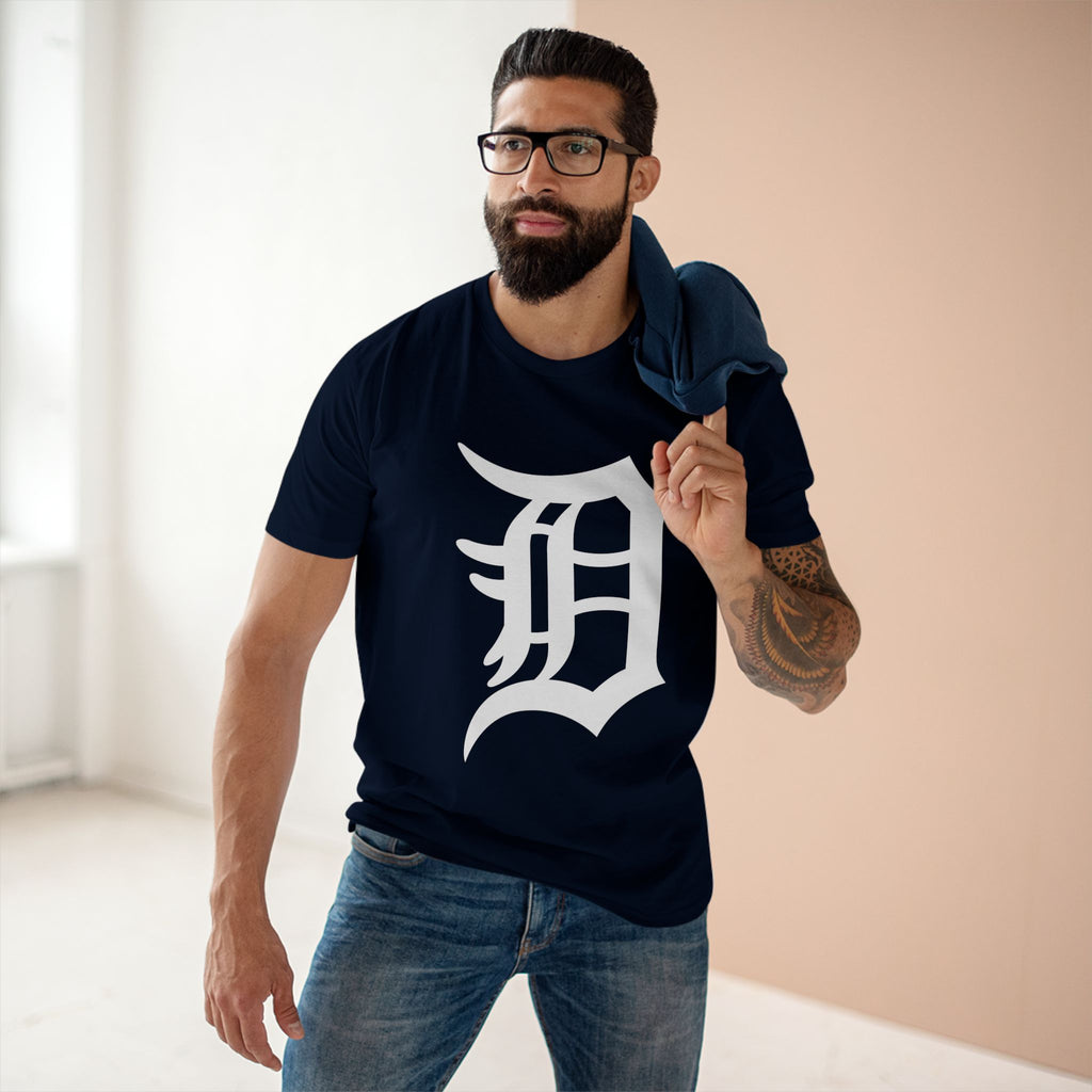 DETROIT RAVERS | BIG WHITE D | MED WEIGHT (180GSM) T-SHIRT