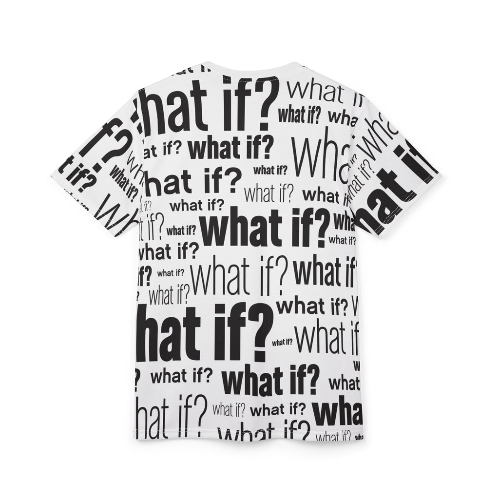 What If? Tee | Black on White | All Over Print (AOP) T-Shirt